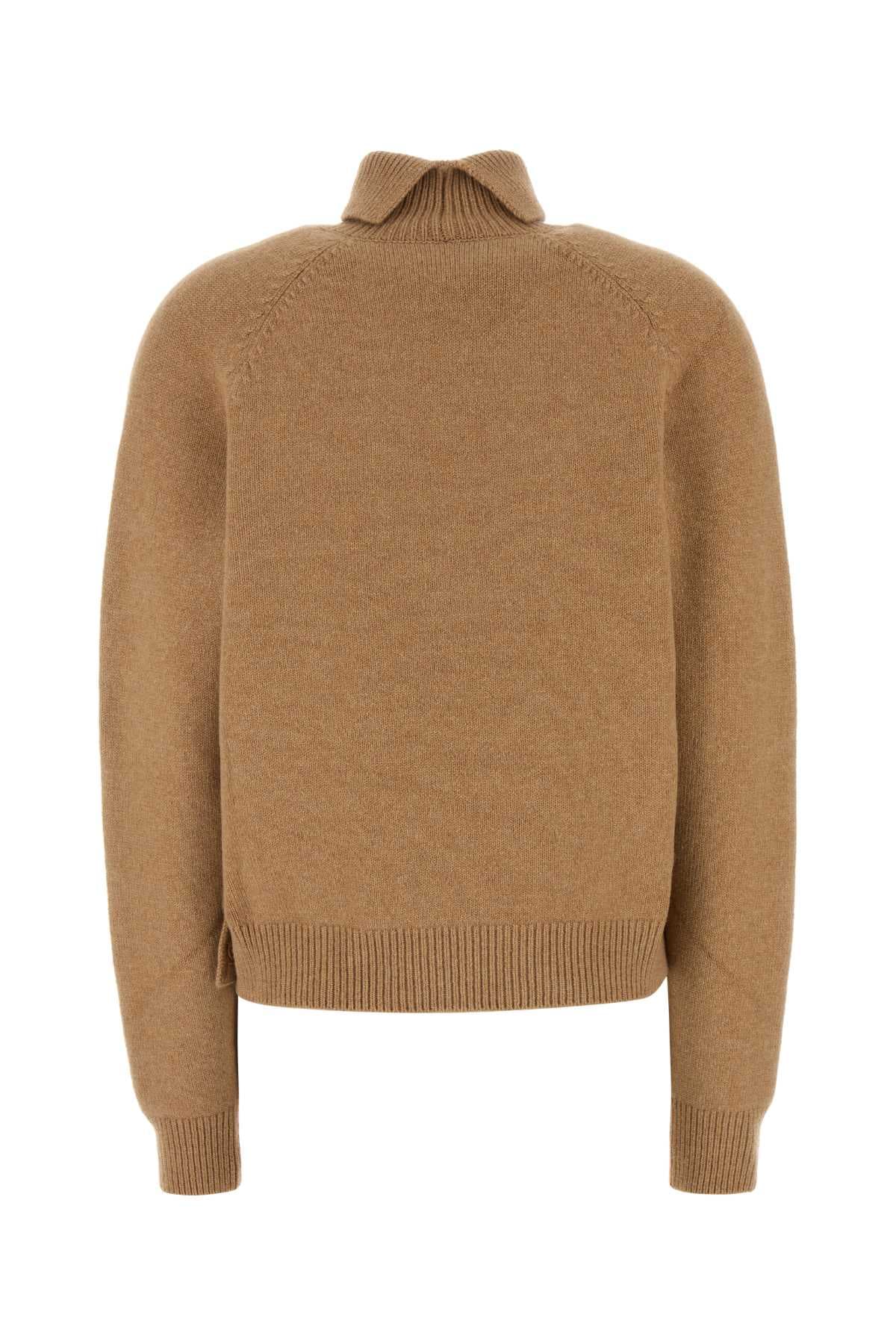 Camel cashmere blend sweater - мініатюра 2