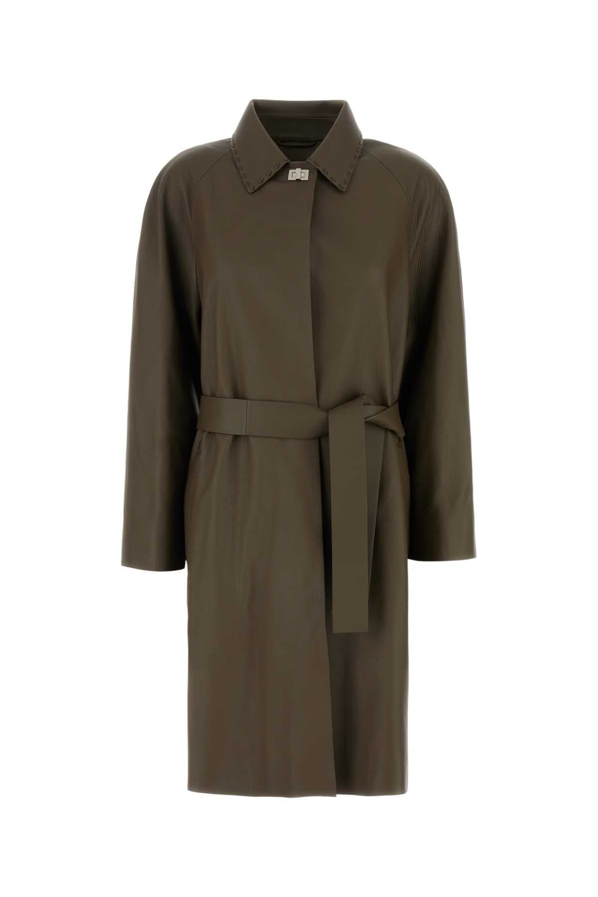 Mud leather coat