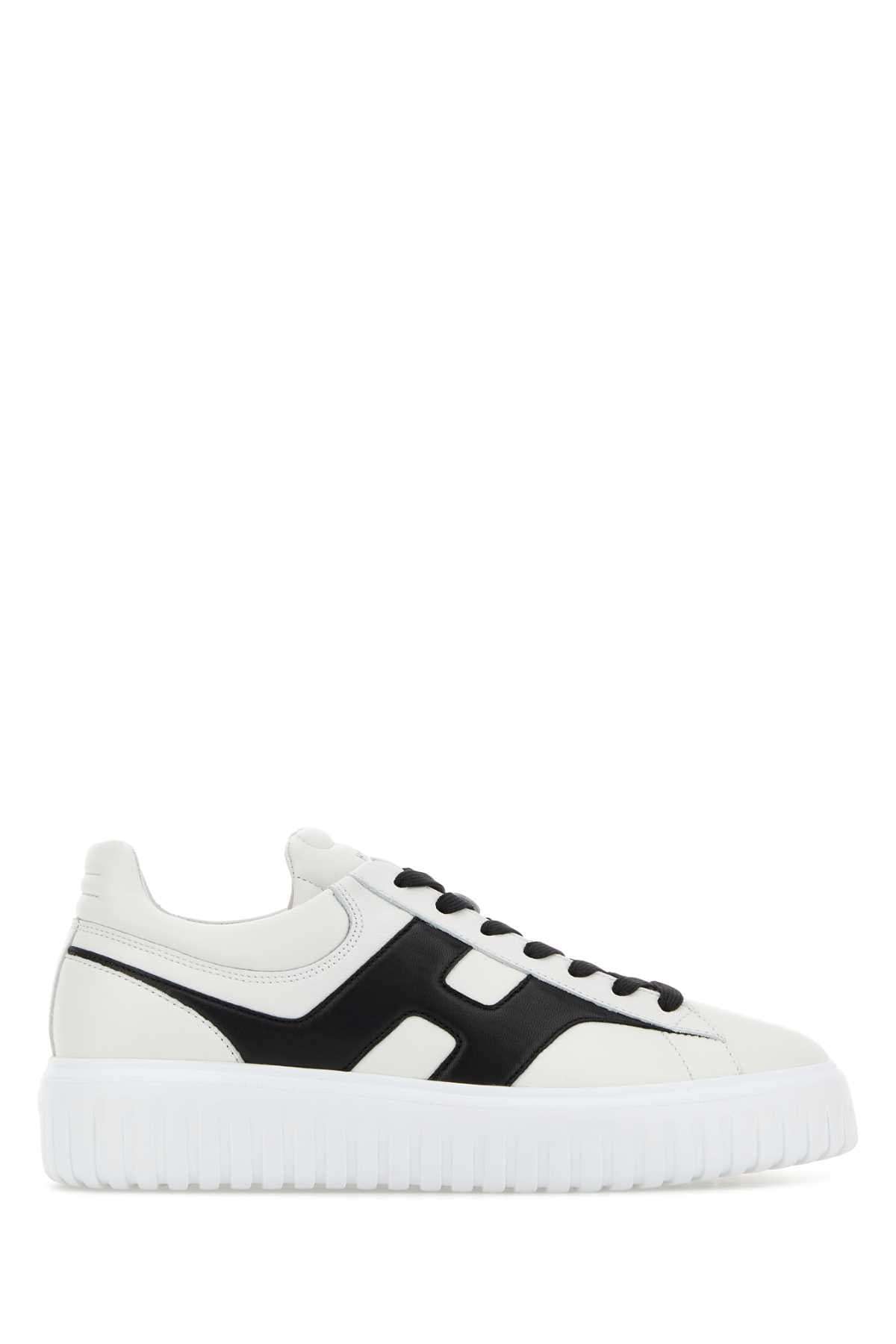 White leather H-Stripes sneakers