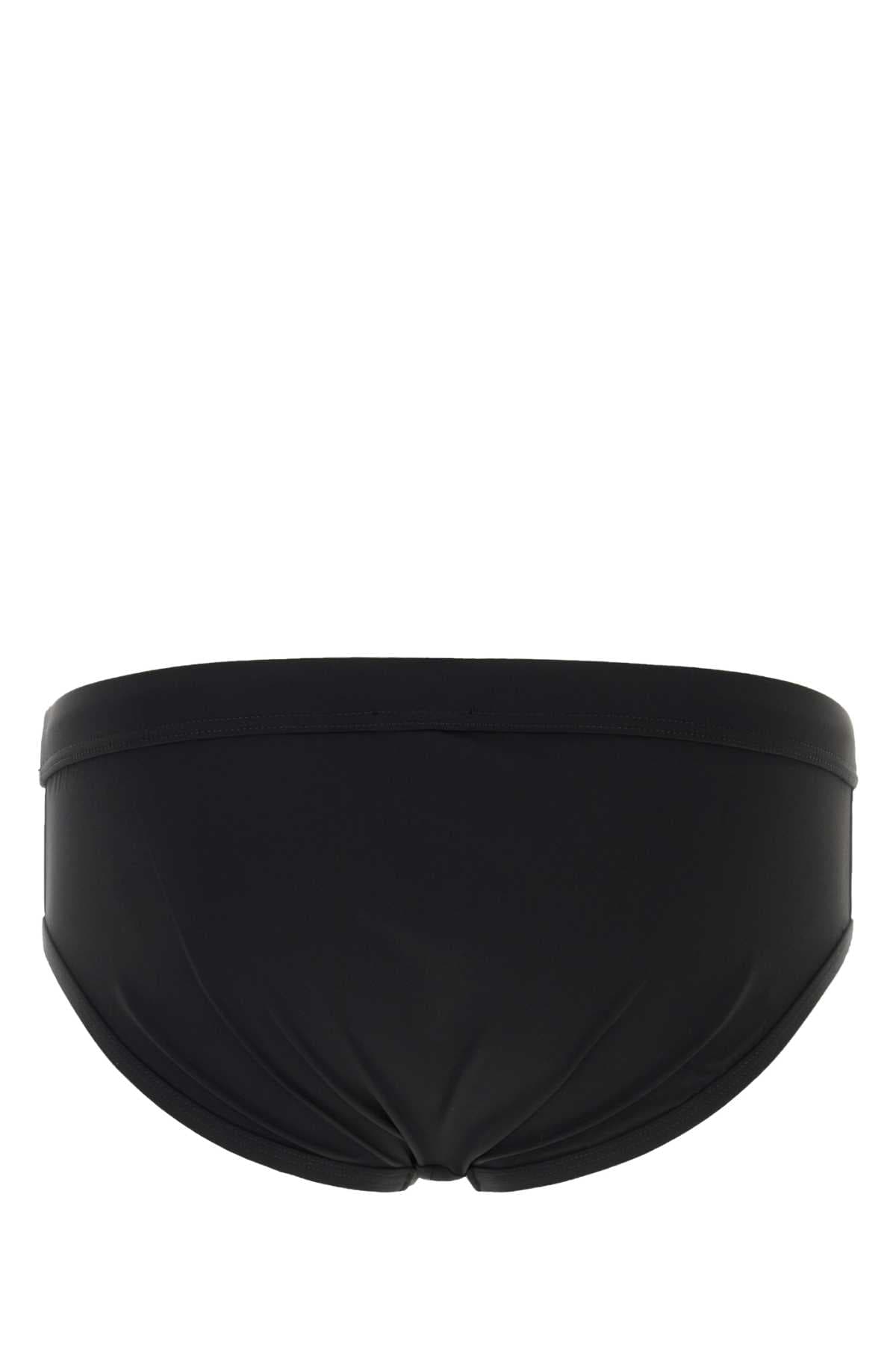 Black stretch nylon swimming brief - мініатюра 2