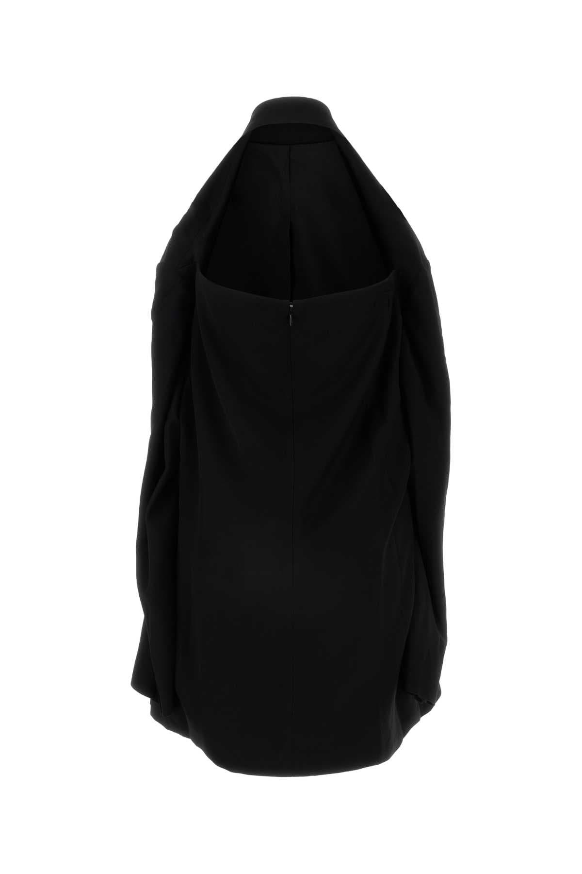 Black viscose blend blazer dress - мініатюра 2