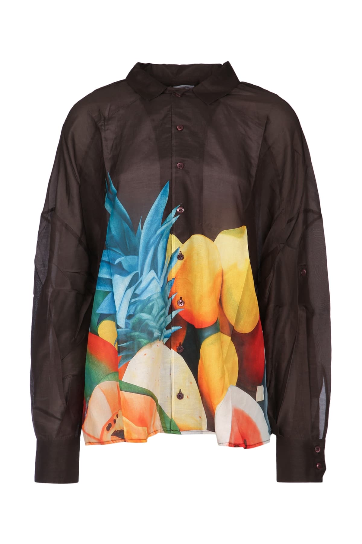 SALPICON LONG SLEEVE SILK SHIRT