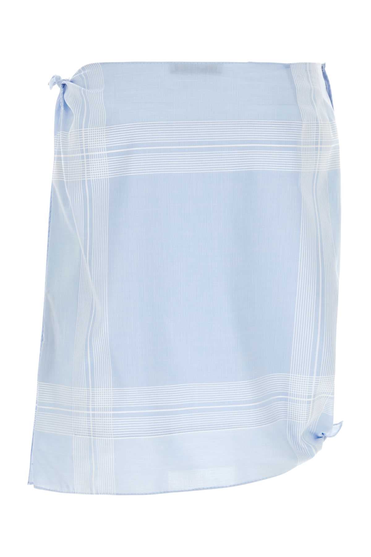 Light blue cotton skirt - мініатюра 2
