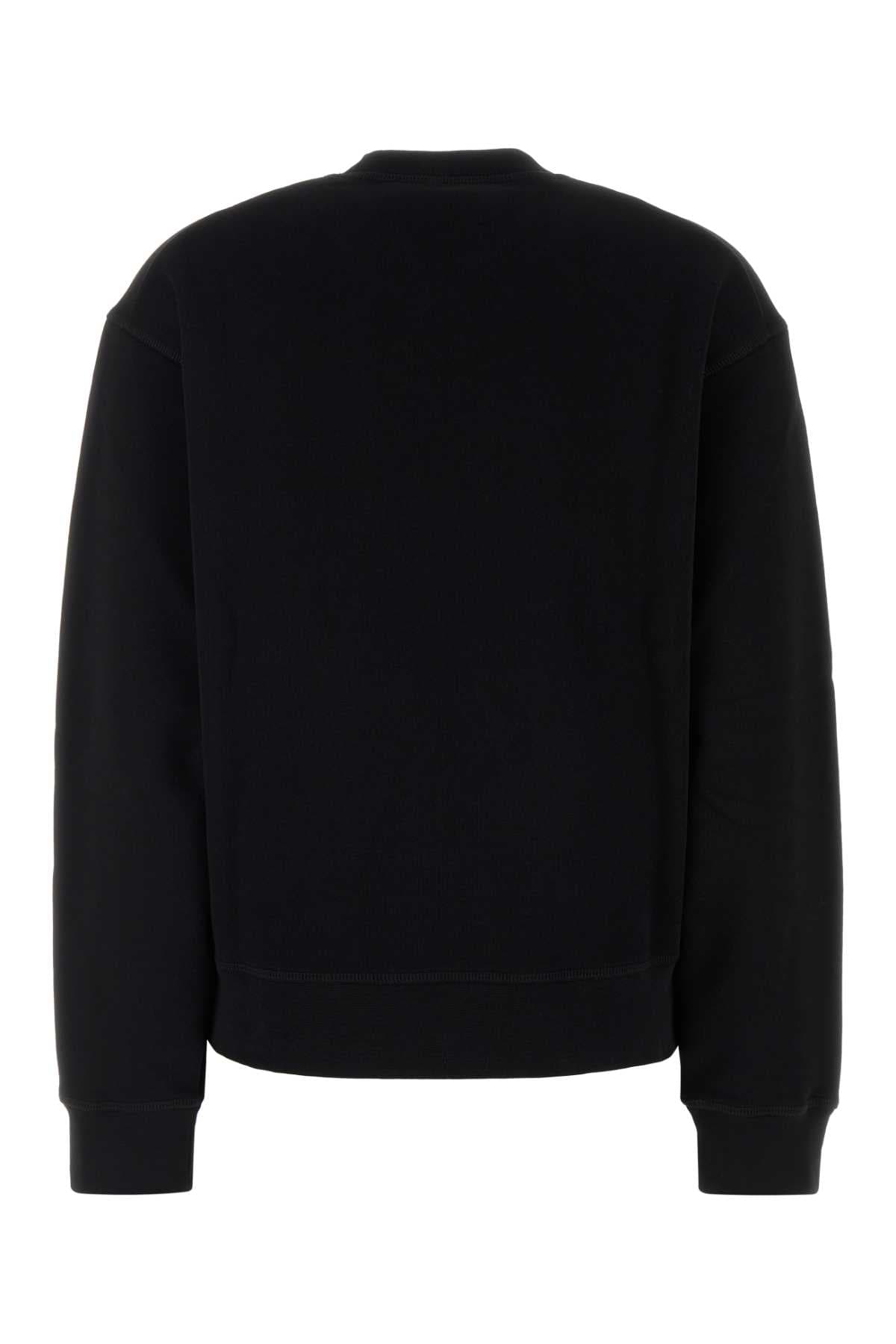 Black cotton sweatshirt - мініатюра 2