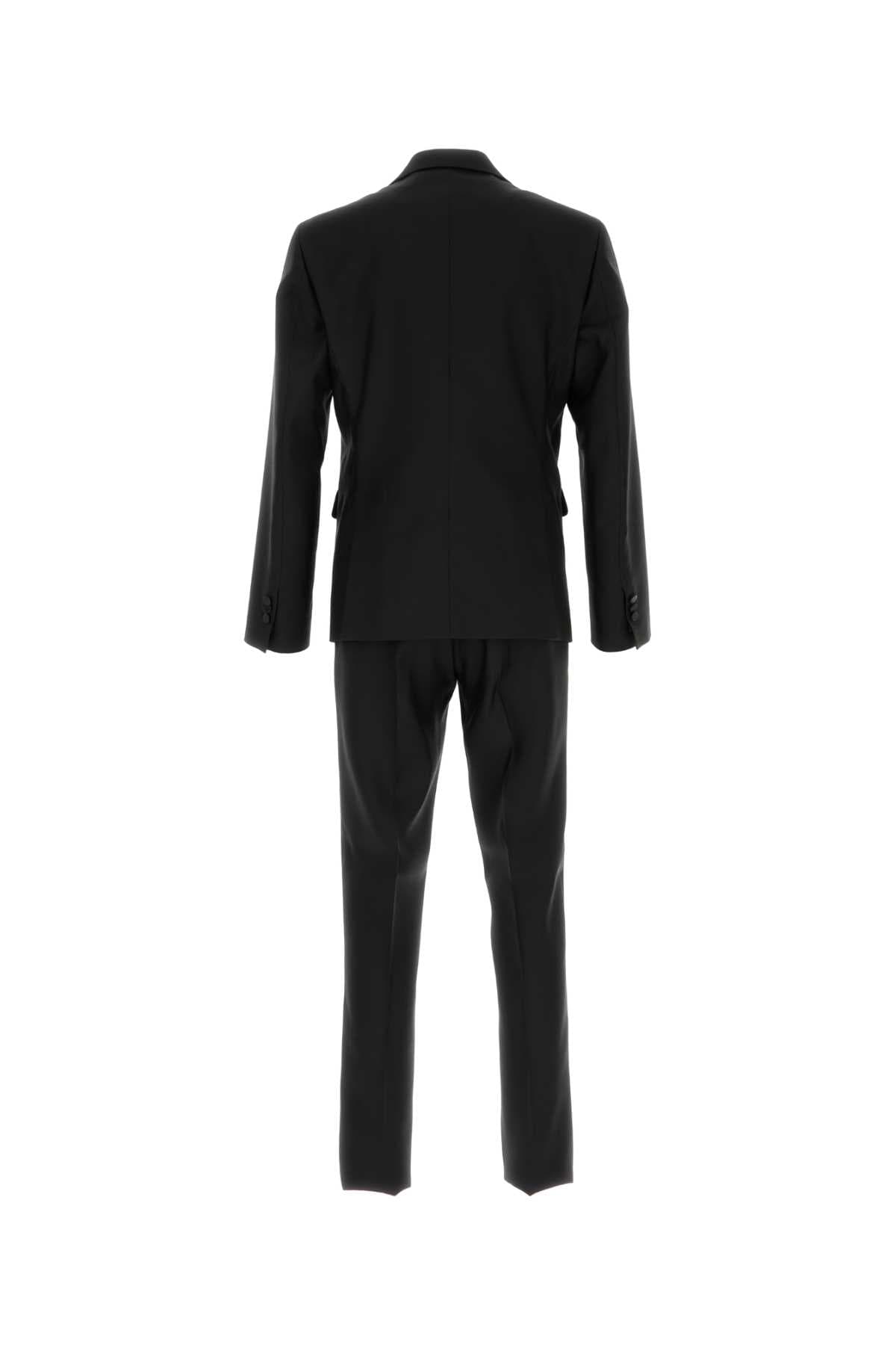 Black virgin wool blend London suit - мініатюра 2