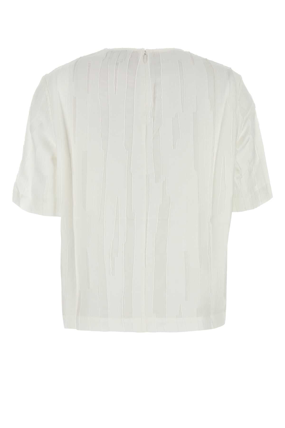 White silk blend Toba t-shirt - мініатюра 2
