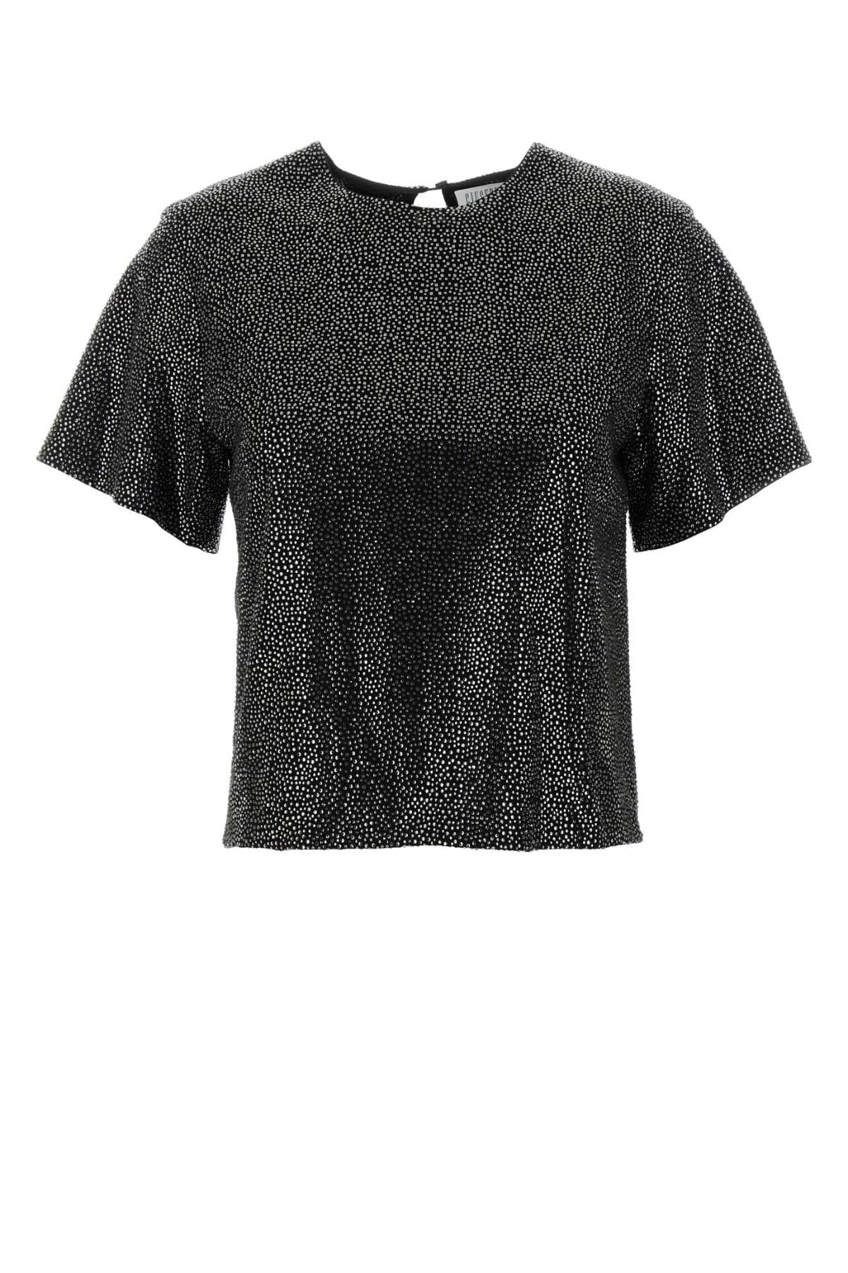 Embellished viscose t-shirt