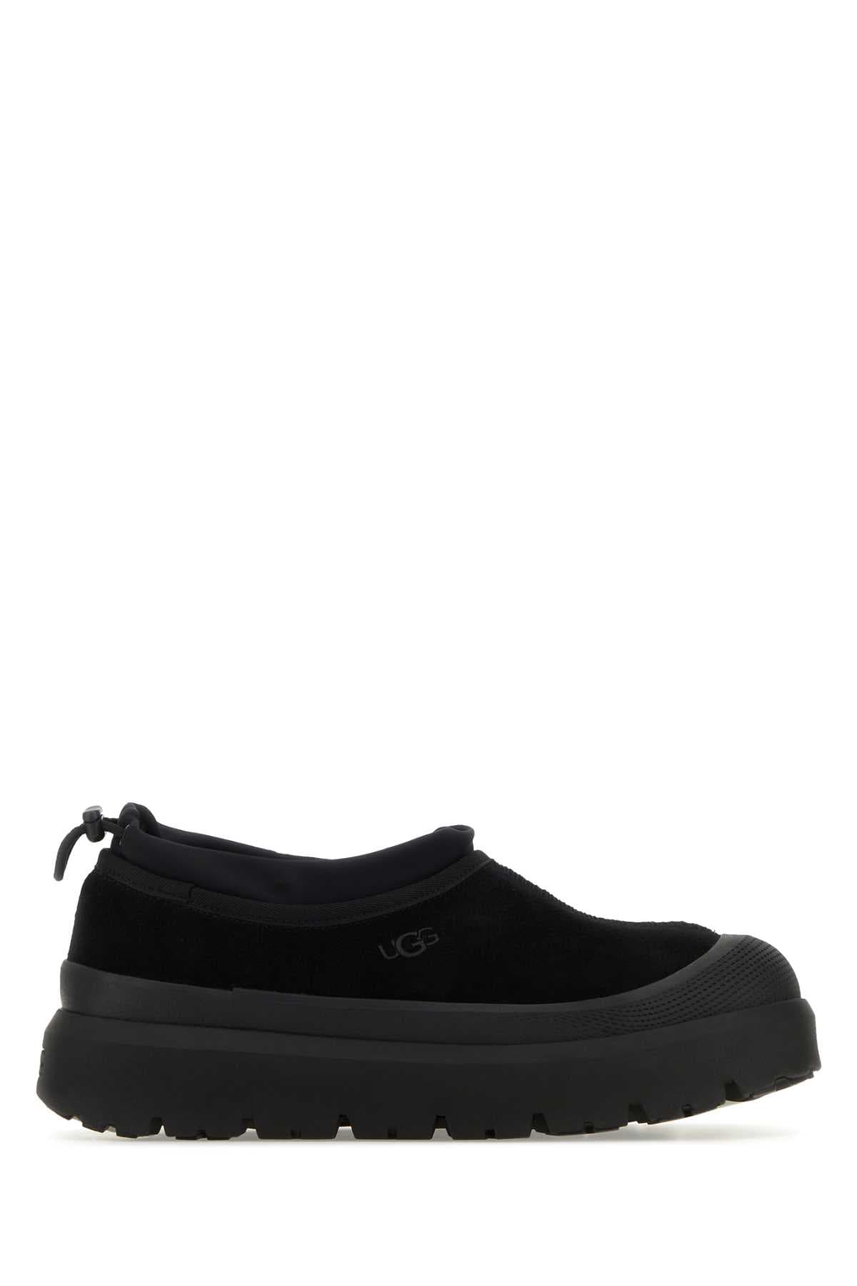 Black suede and rubber Tasman Weather Hybrid slip-ons