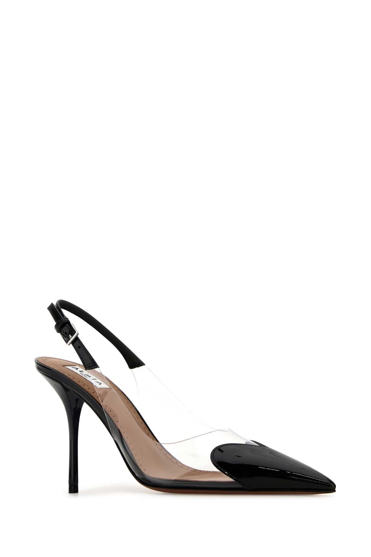 Two-tone PVC and leather pumps - мініатюра 2