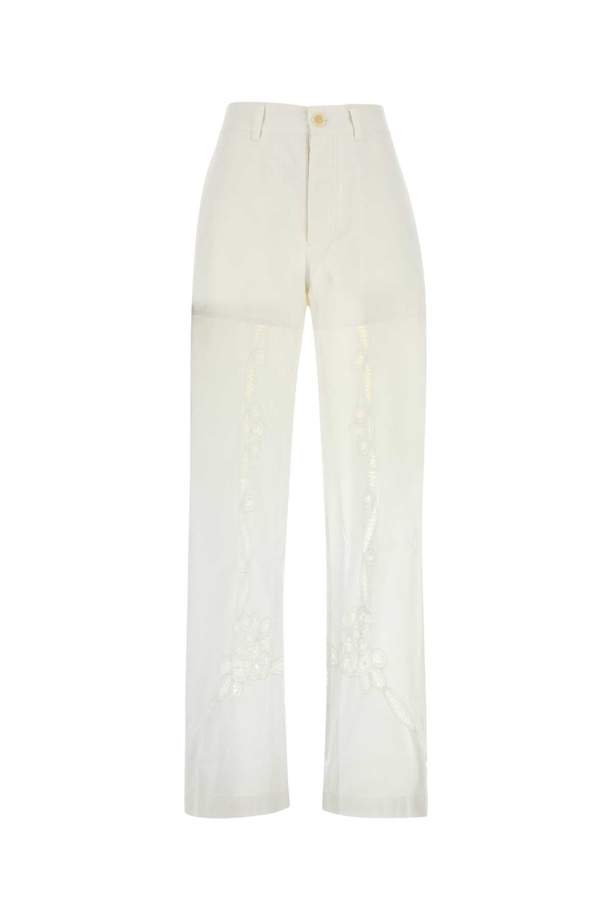 White cotton pant