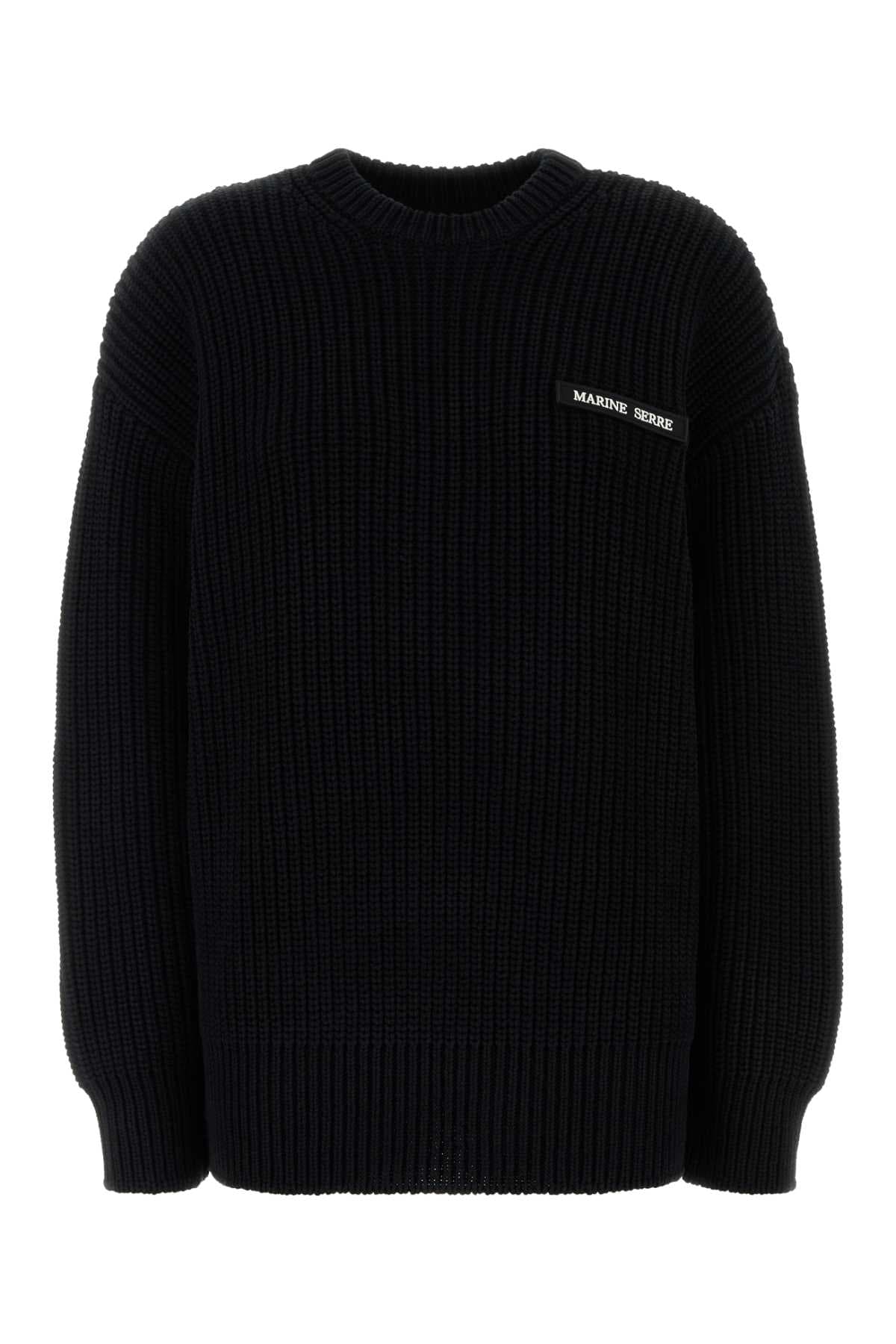 Black cotton oversize sweater