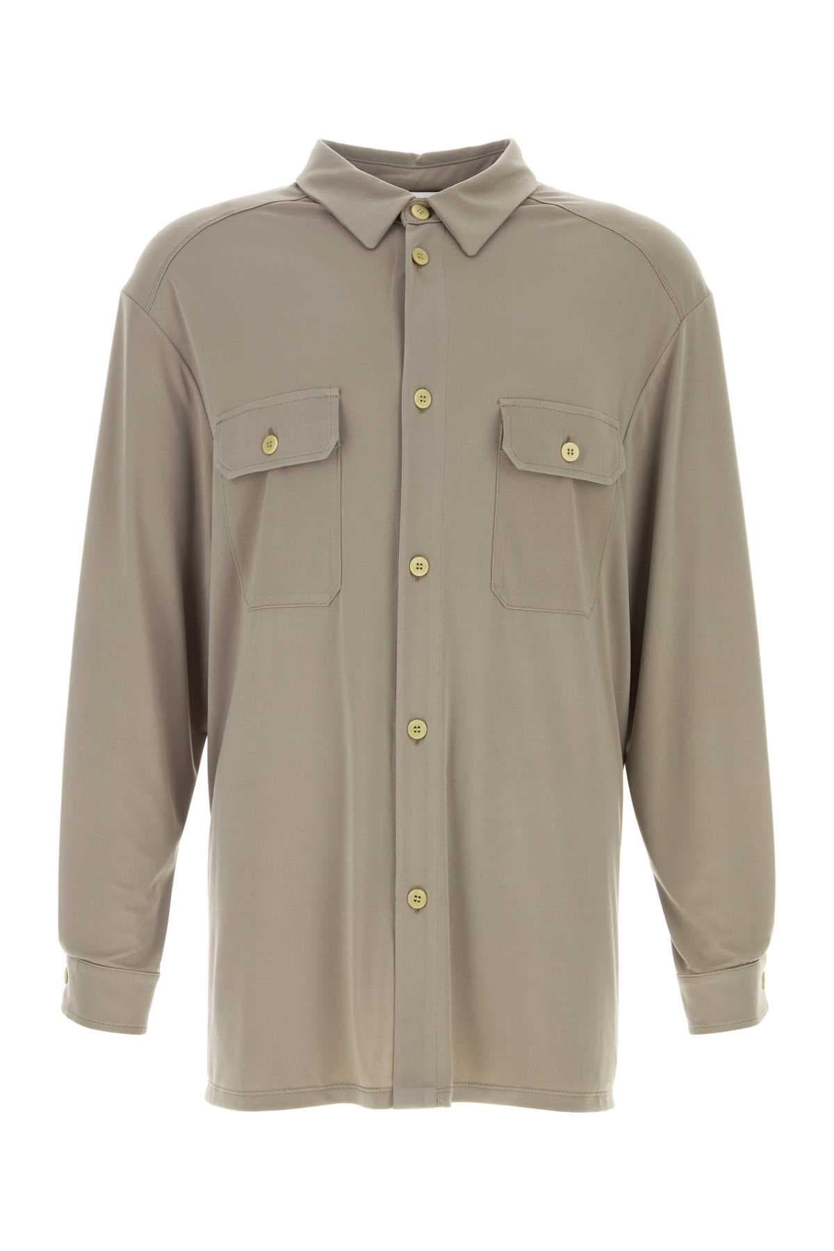 Khaki stretch polyester Vendemmia shirt