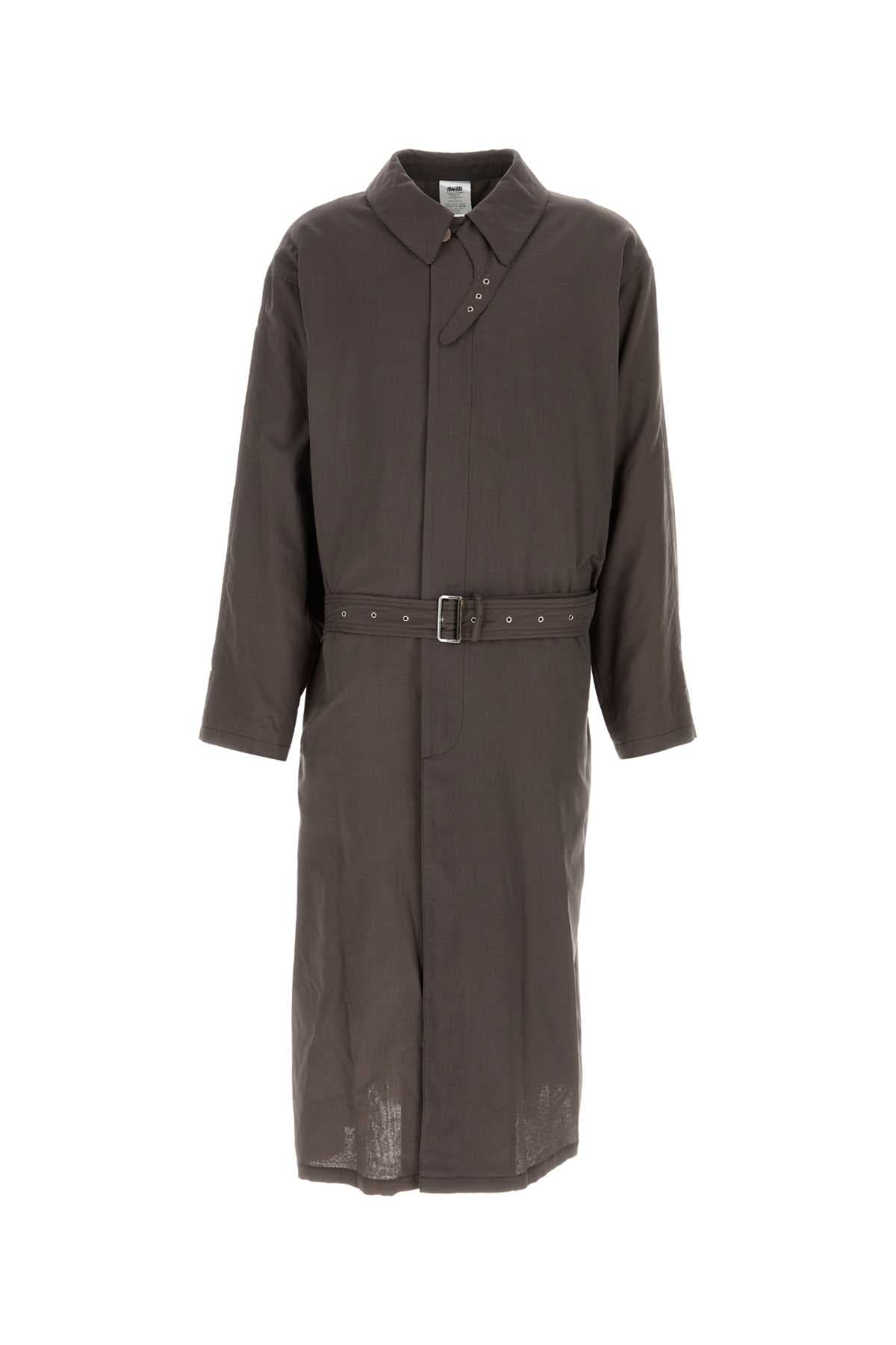 Chocolate cotton La Sapienza trench coat