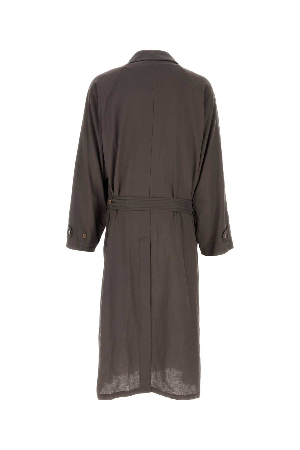 Chocolate cotton La Sapienza trench coat - мініатюра 2