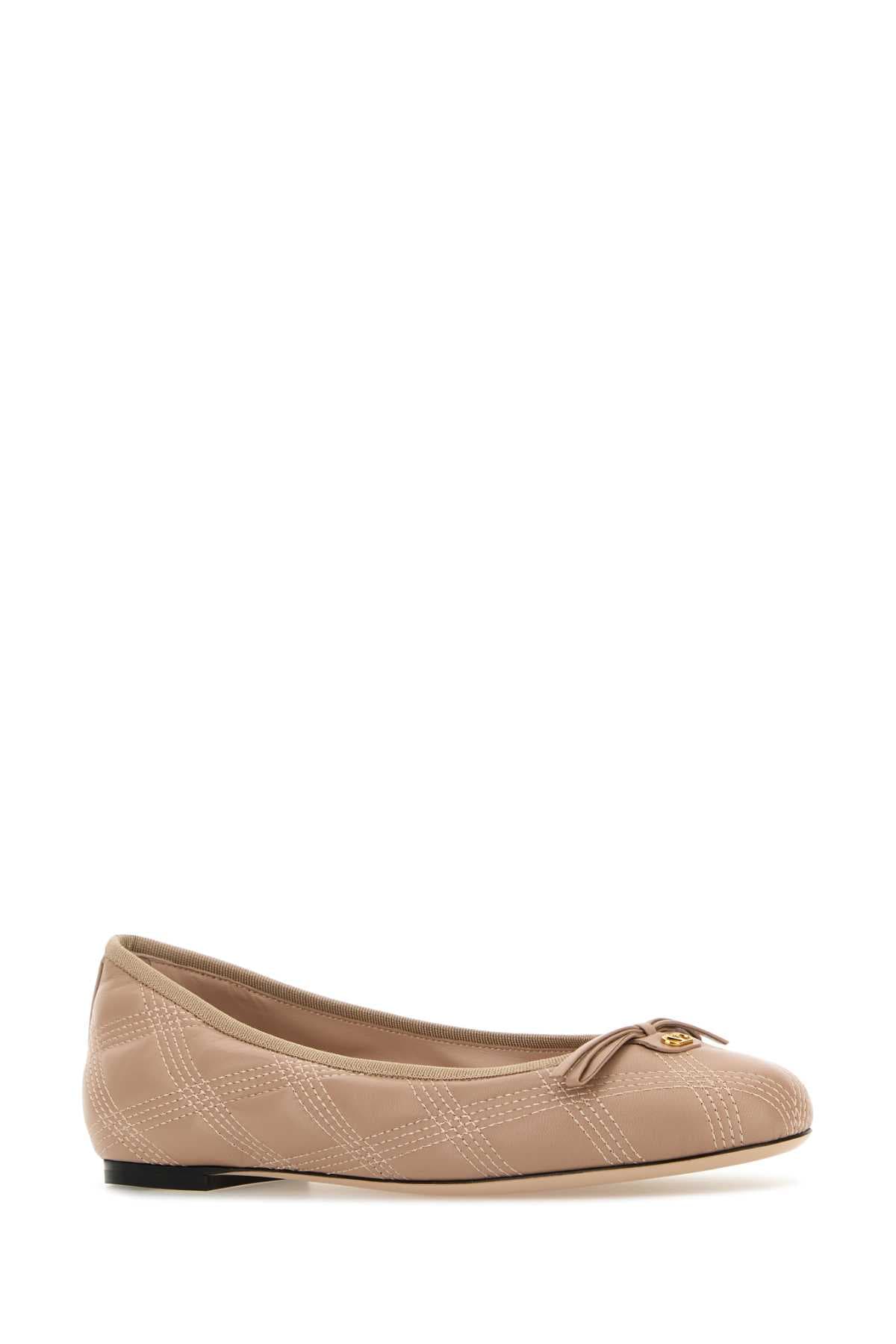 Powder pink leather ballerinas - мініатюра 2