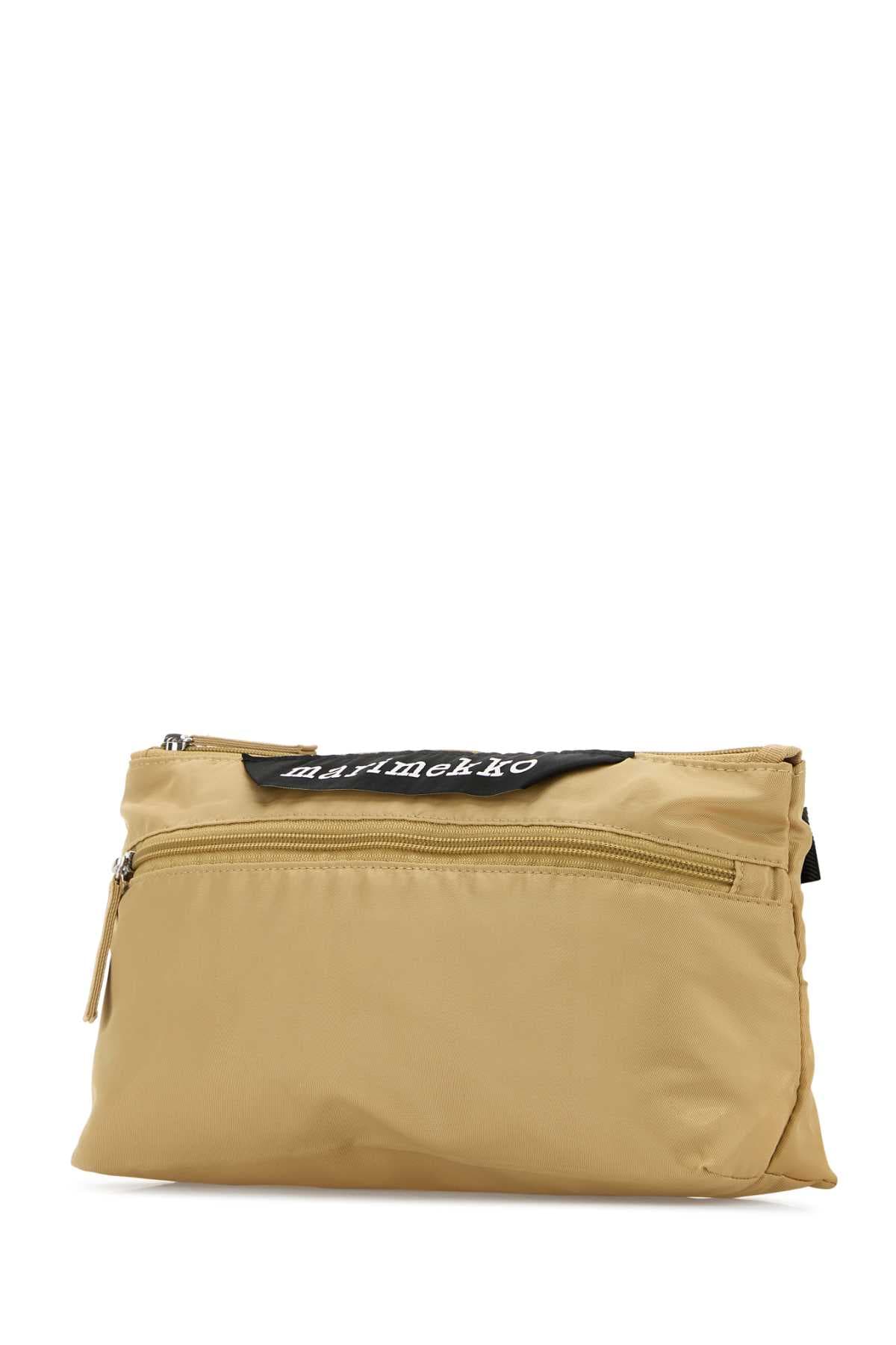 Beige fabric belt bag - мініатюра 2