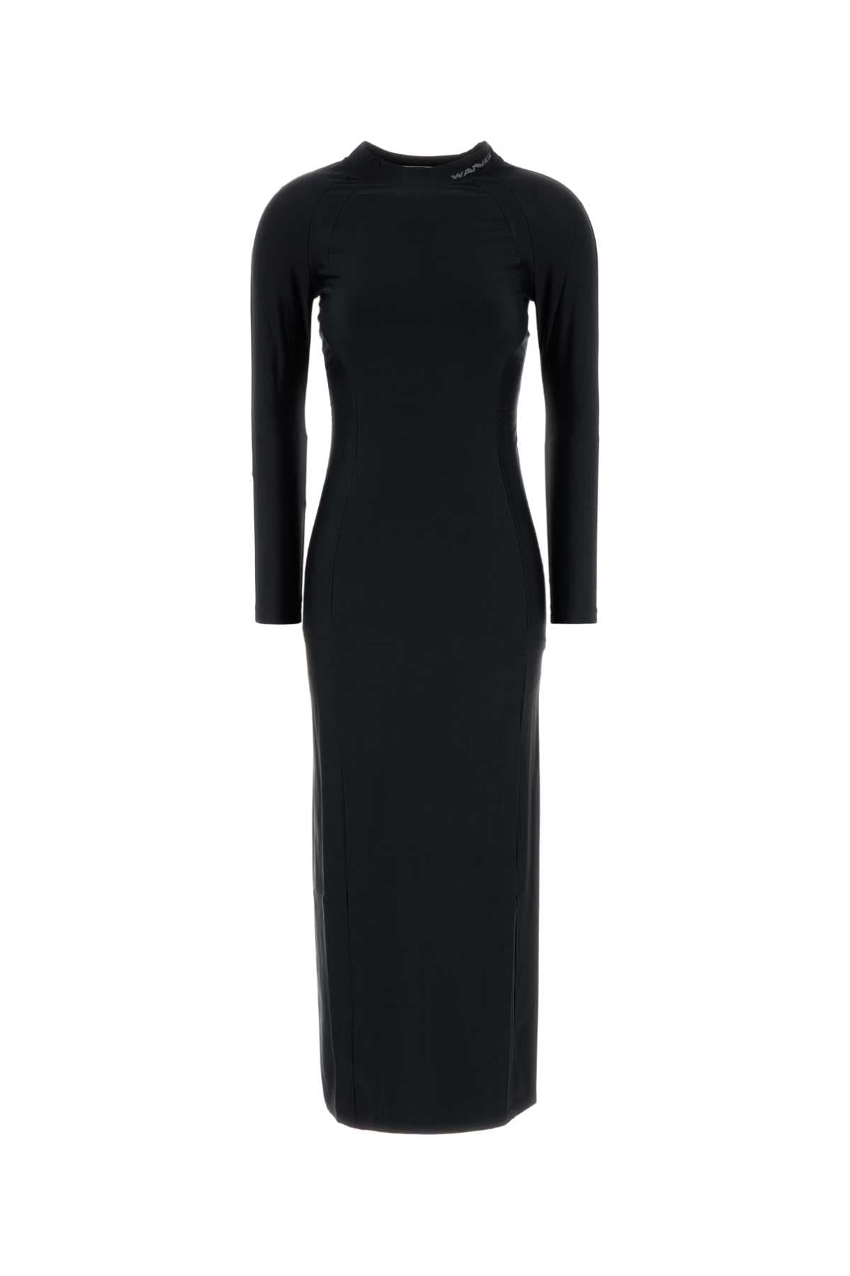 Black stretch nylon dress