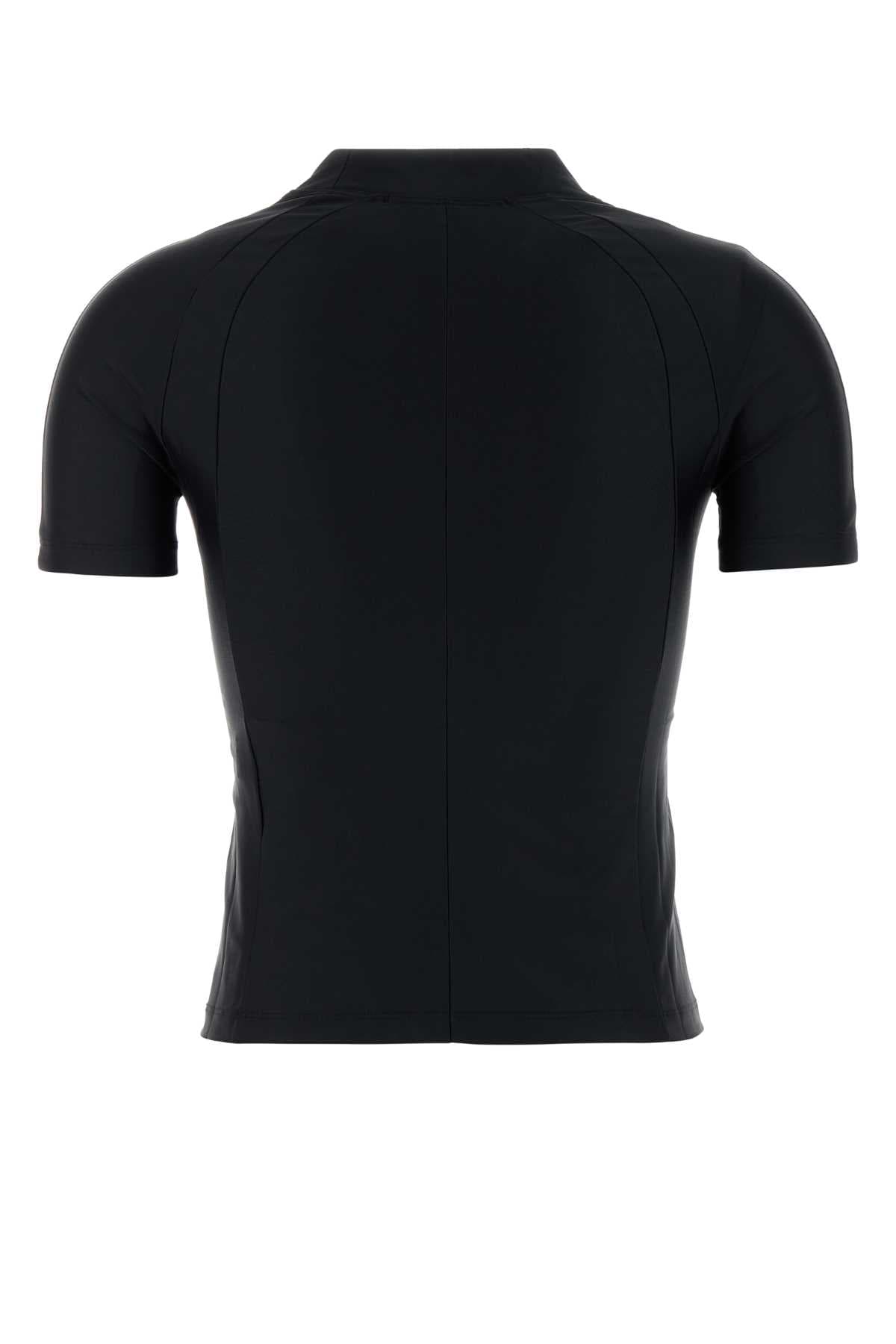 Black stretch nylon t-shirt - мініатюра 2