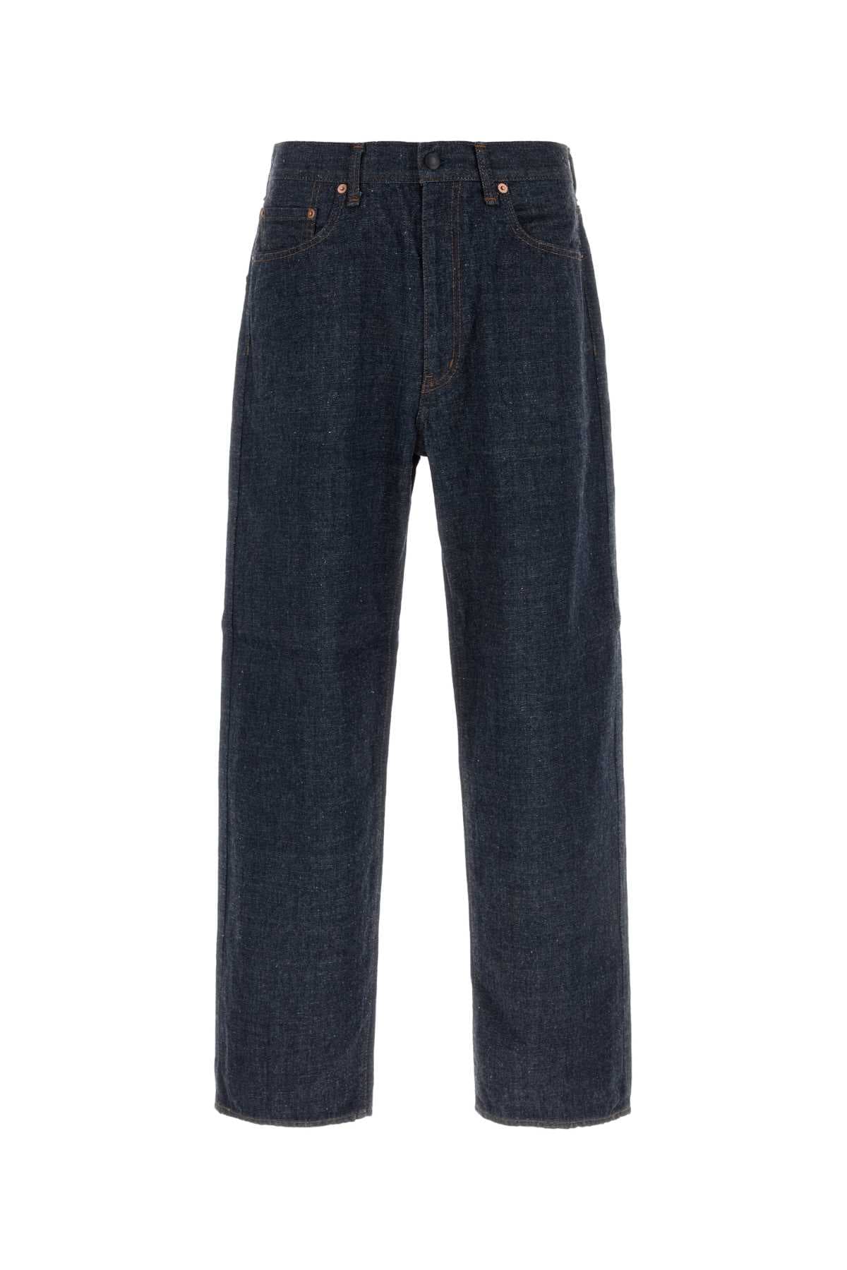 Blue denim jeans