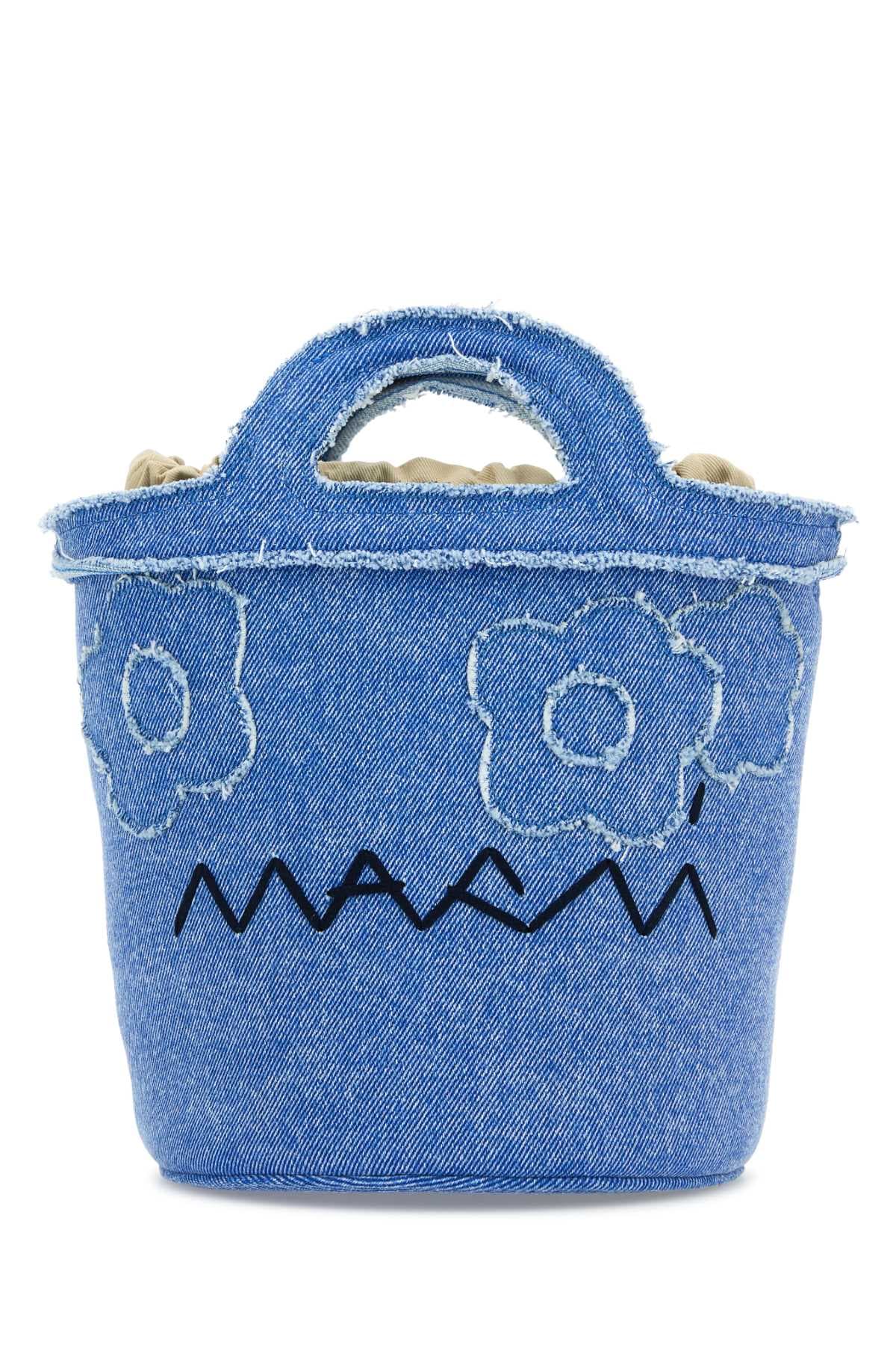 Denim bucket bag