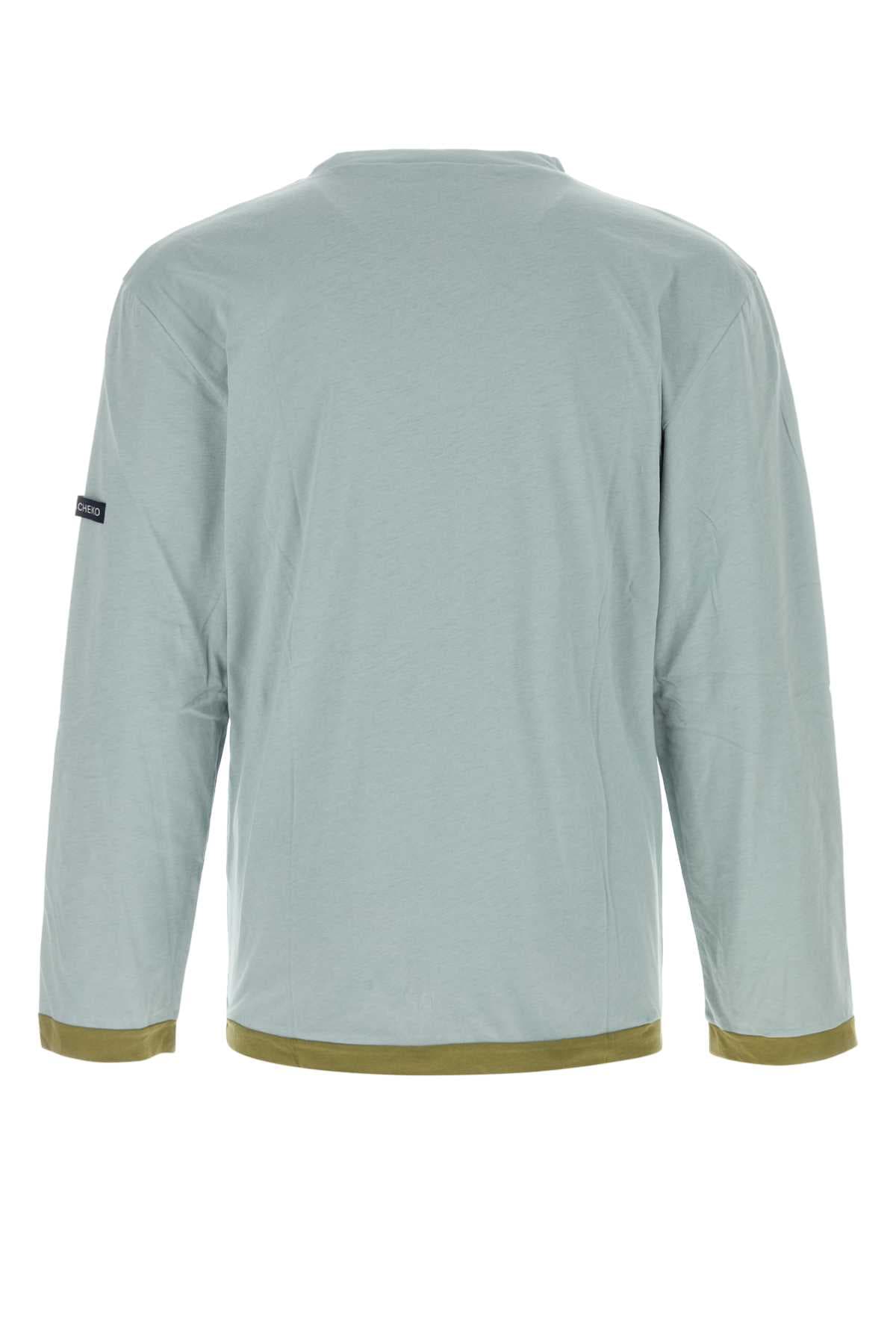 Powder blue cotton t-shirt - мініатюра 2