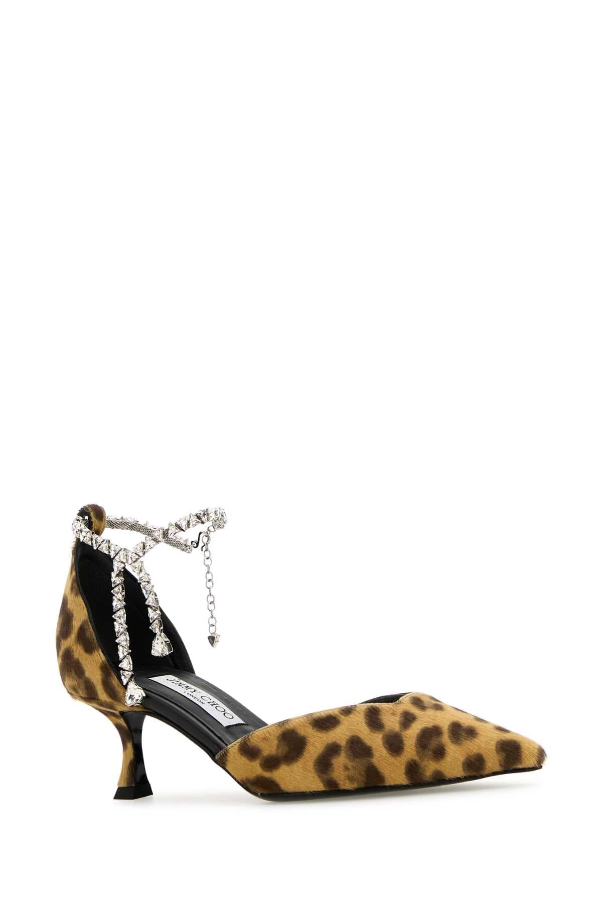 Printed calf hair Stevie 50 pumps - мініатюра 2