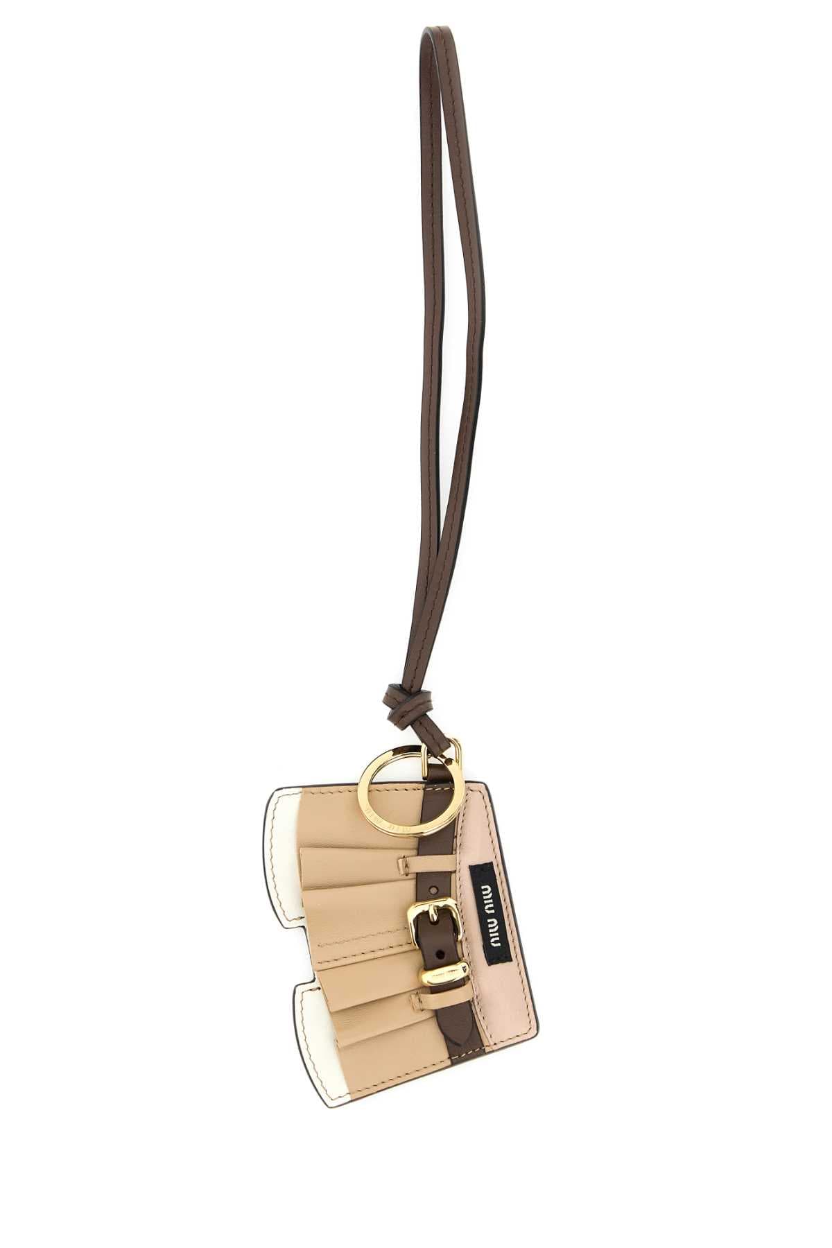 Multicolor leather keyring