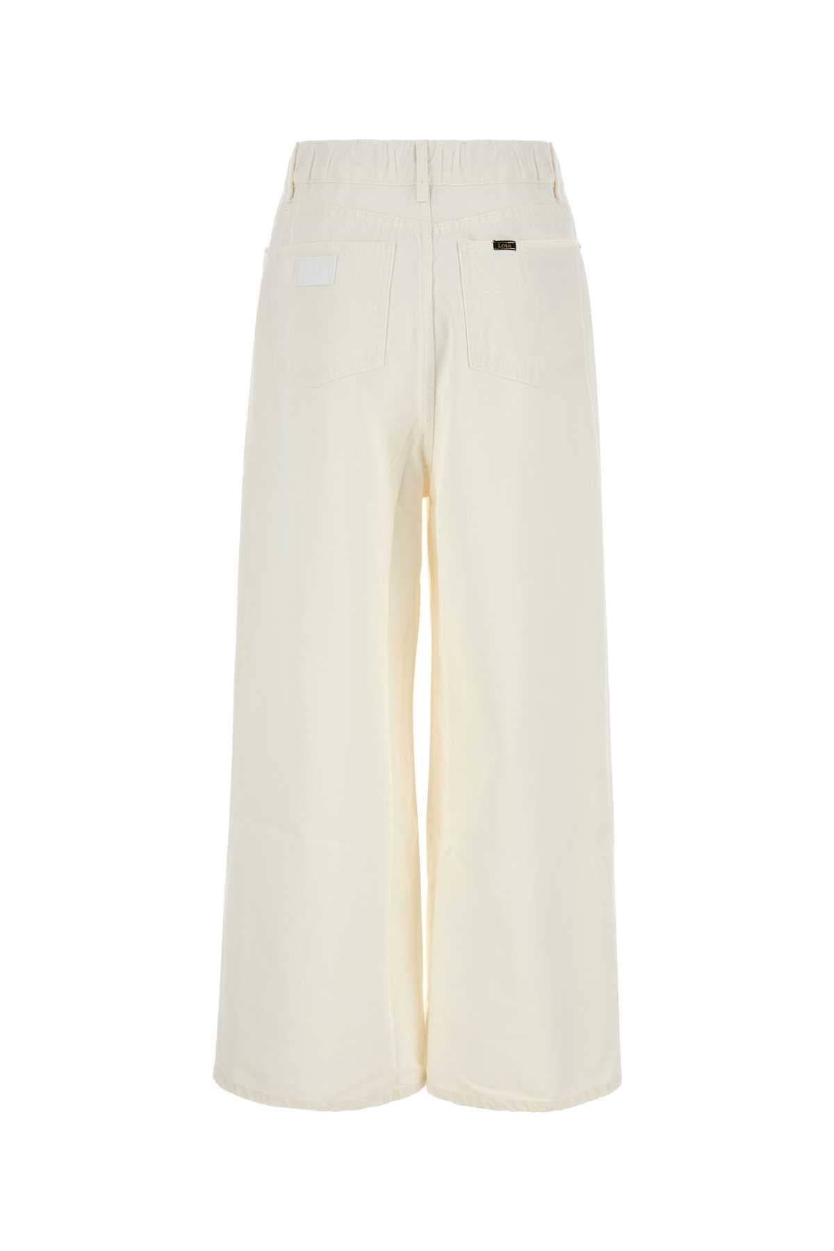 White denim Paloma wide-leg pant - мініатюра 2