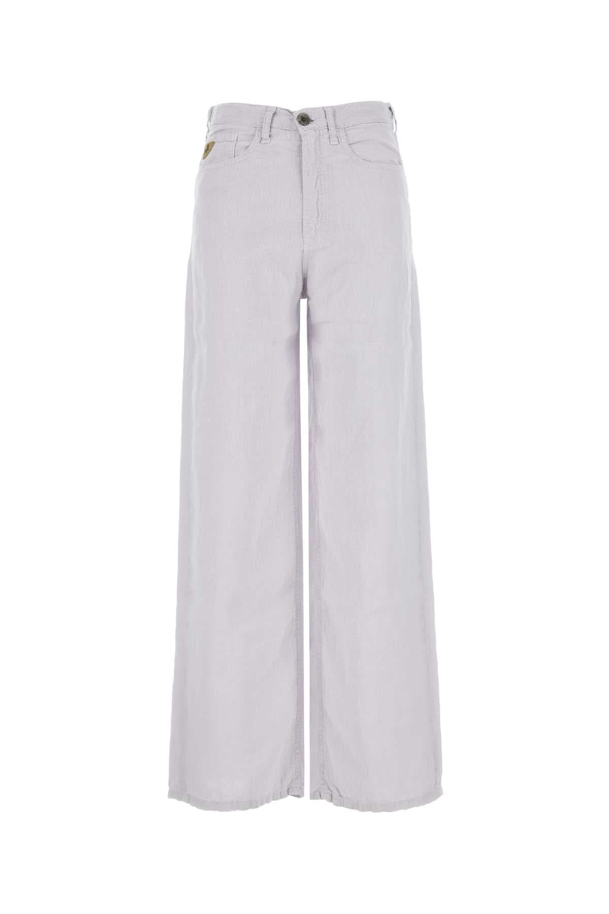 Lilac linen wide-leg pant