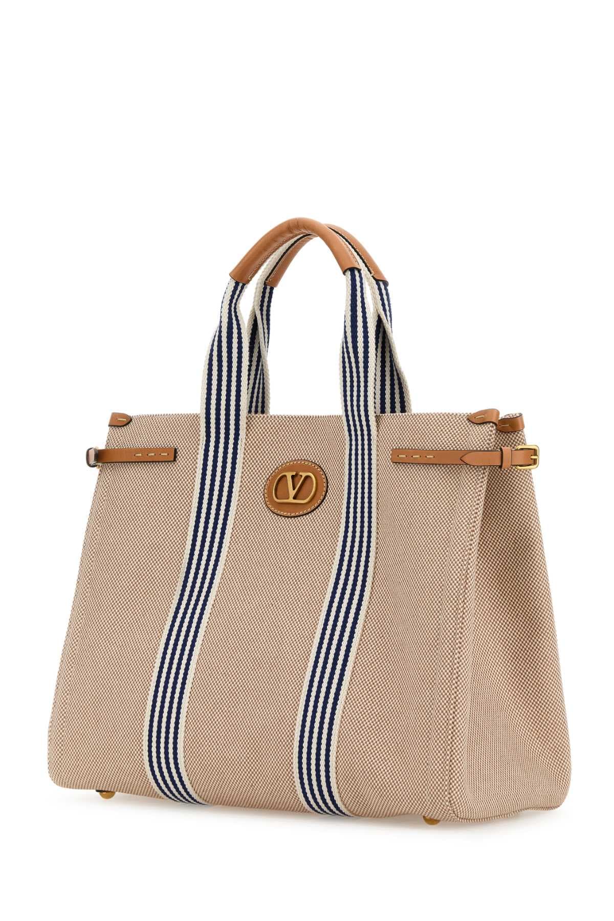 Two-tone canvas Antibes shopping bag - мініатюра 2