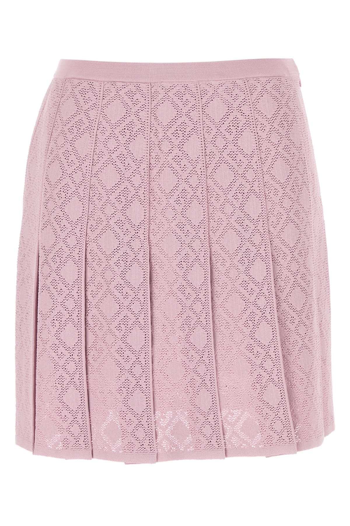 Pink viscose blend skirt
