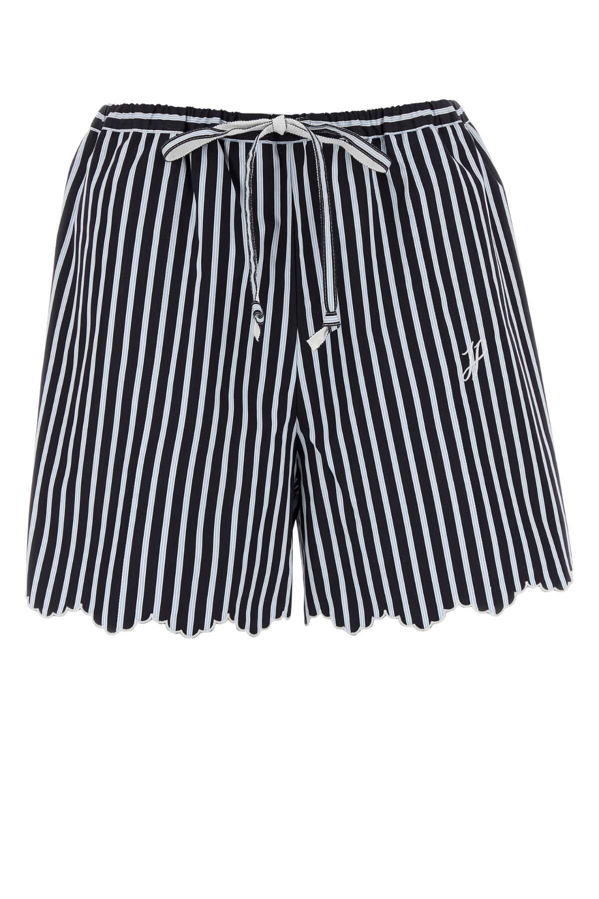 Embroidered cotton shorts