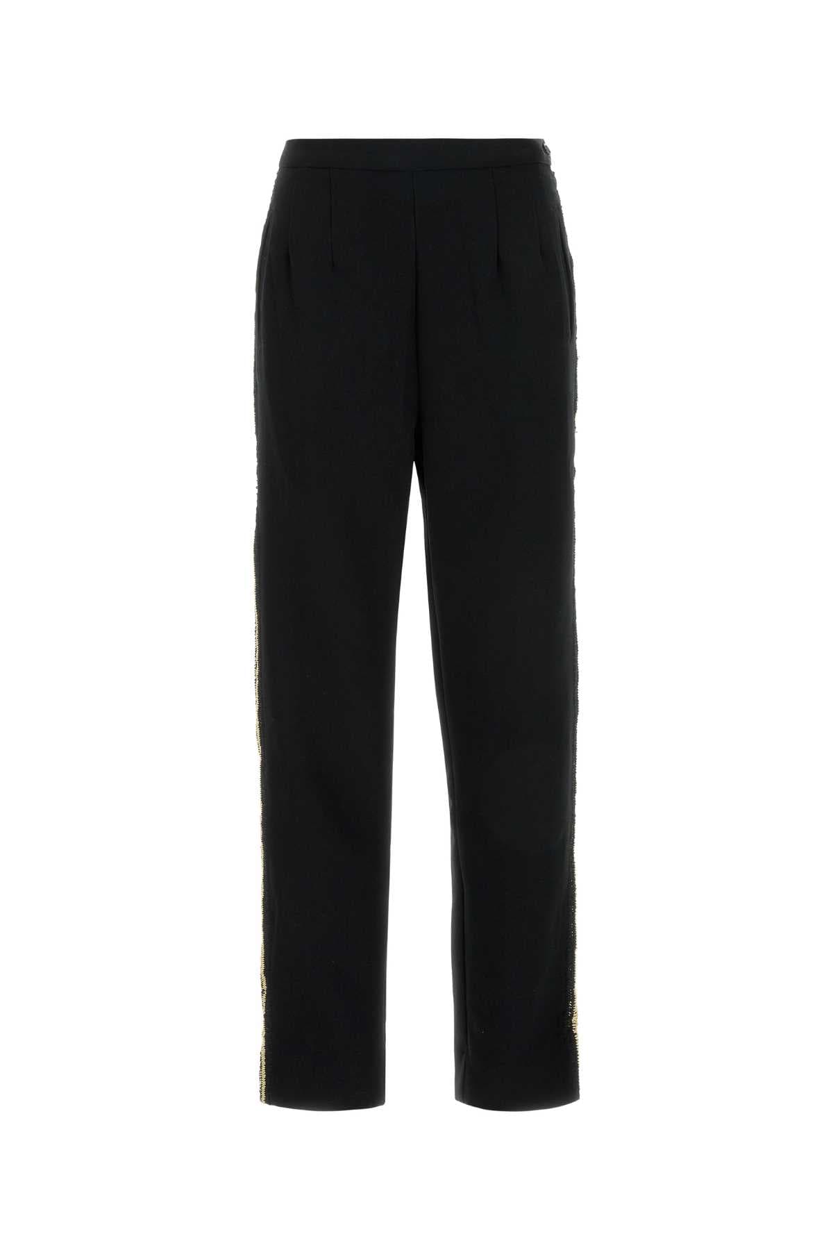 Black crepe pant