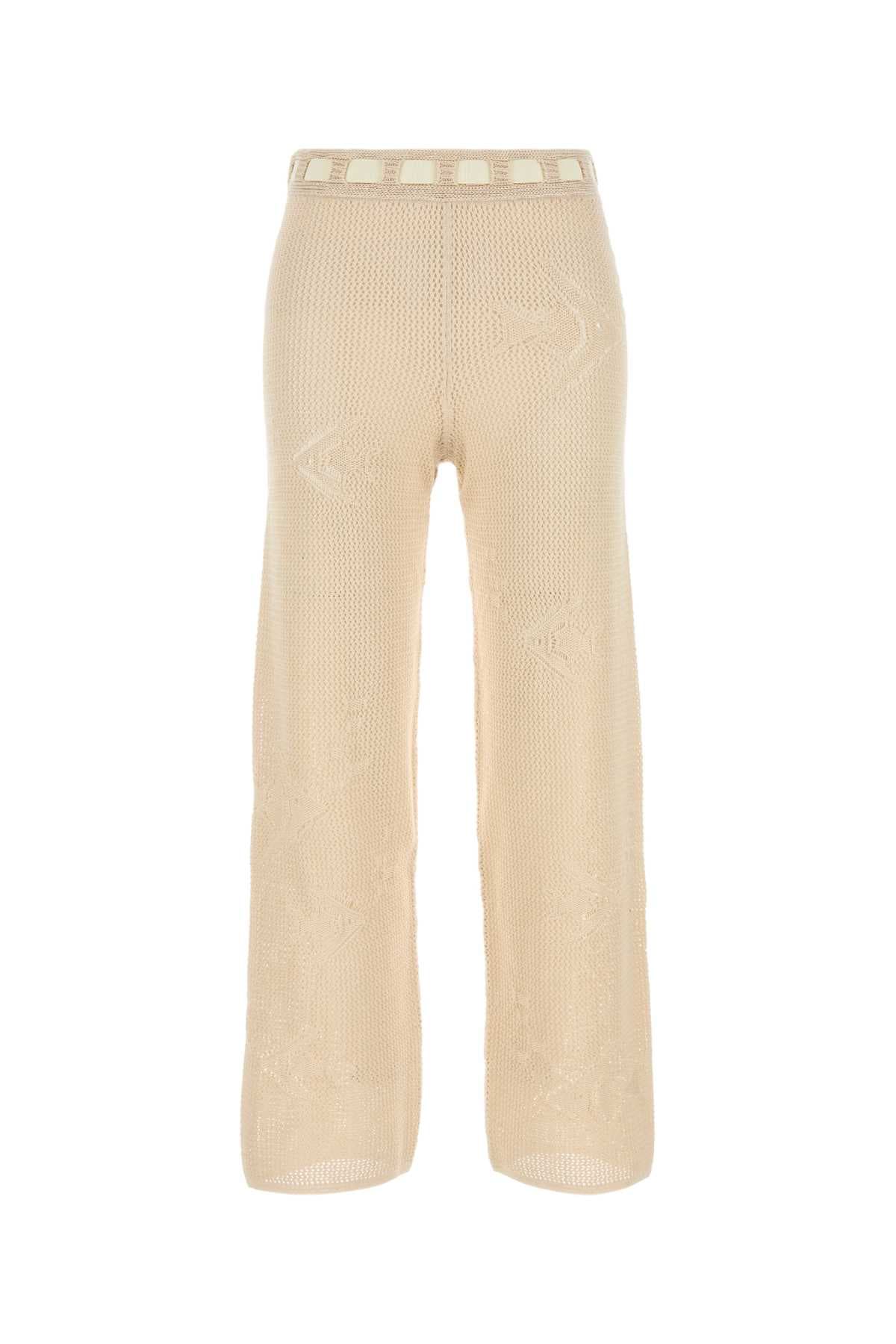 Beige crochet pant