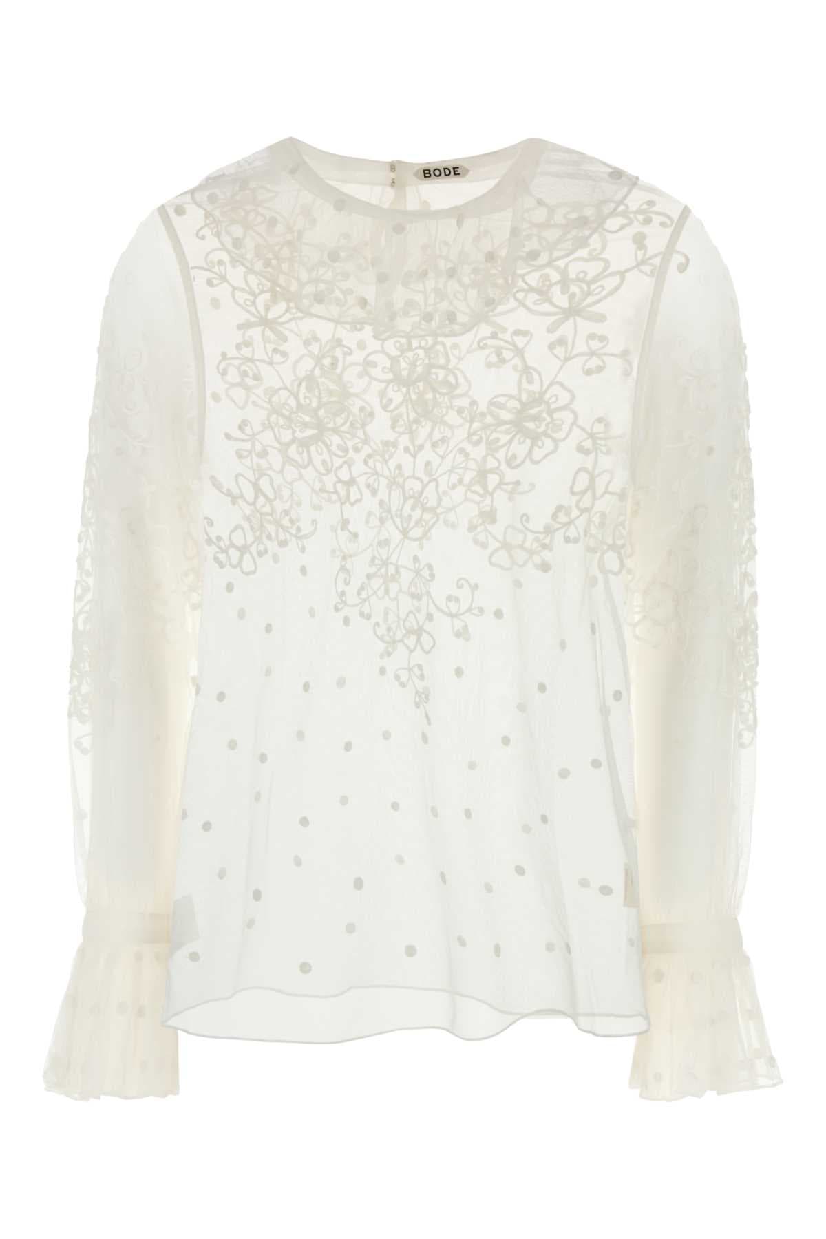 White mesh Middlemist blouse