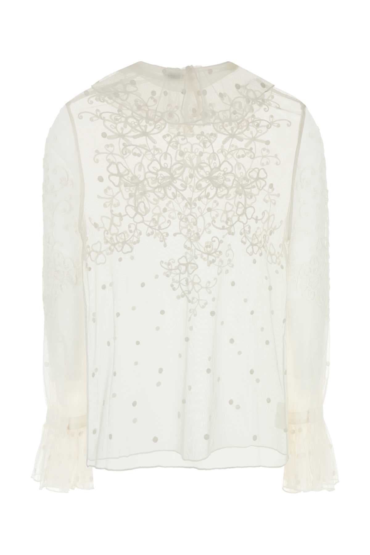 White mesh Middlemist blouse - мініатюра 2