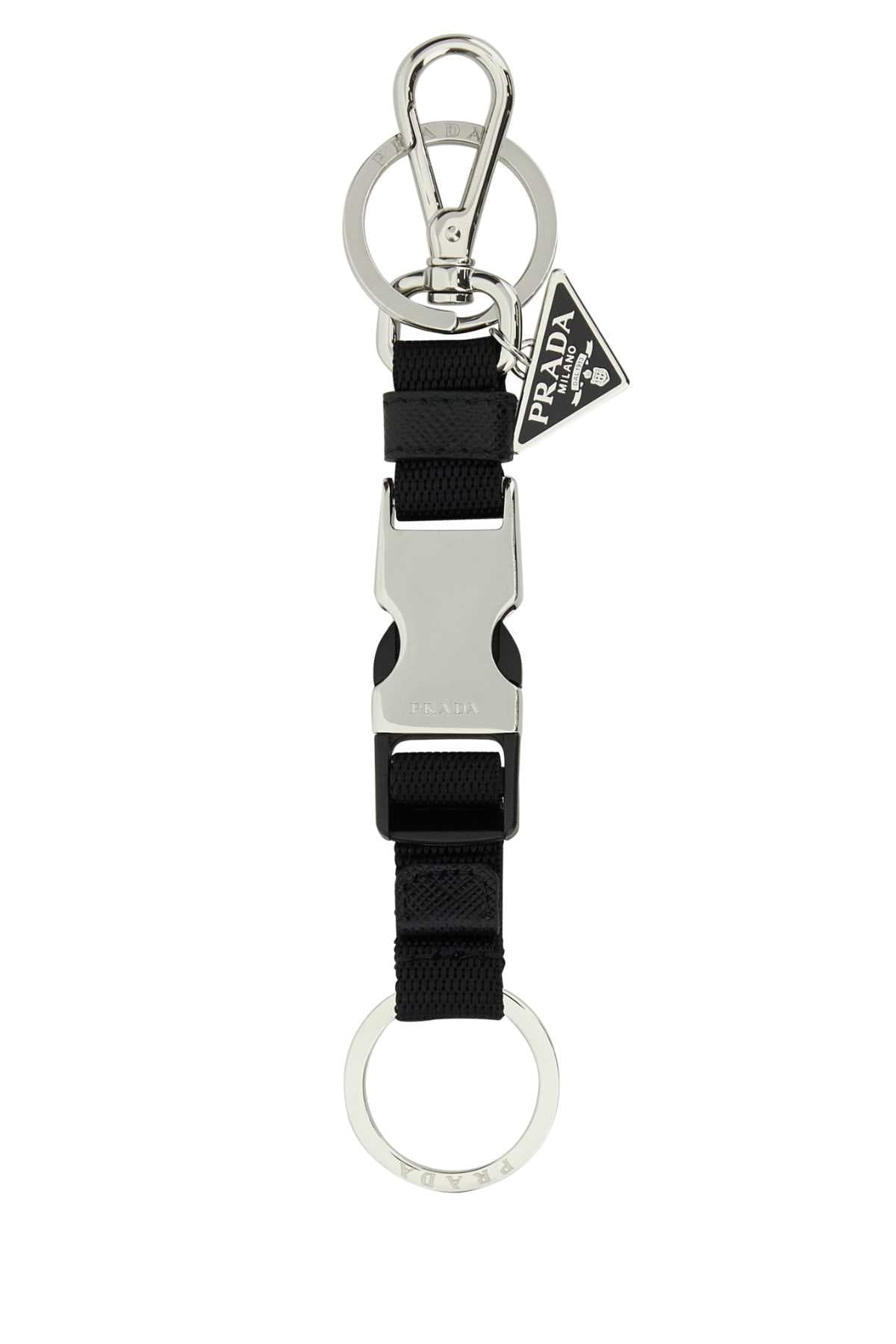 Black fabric keyring