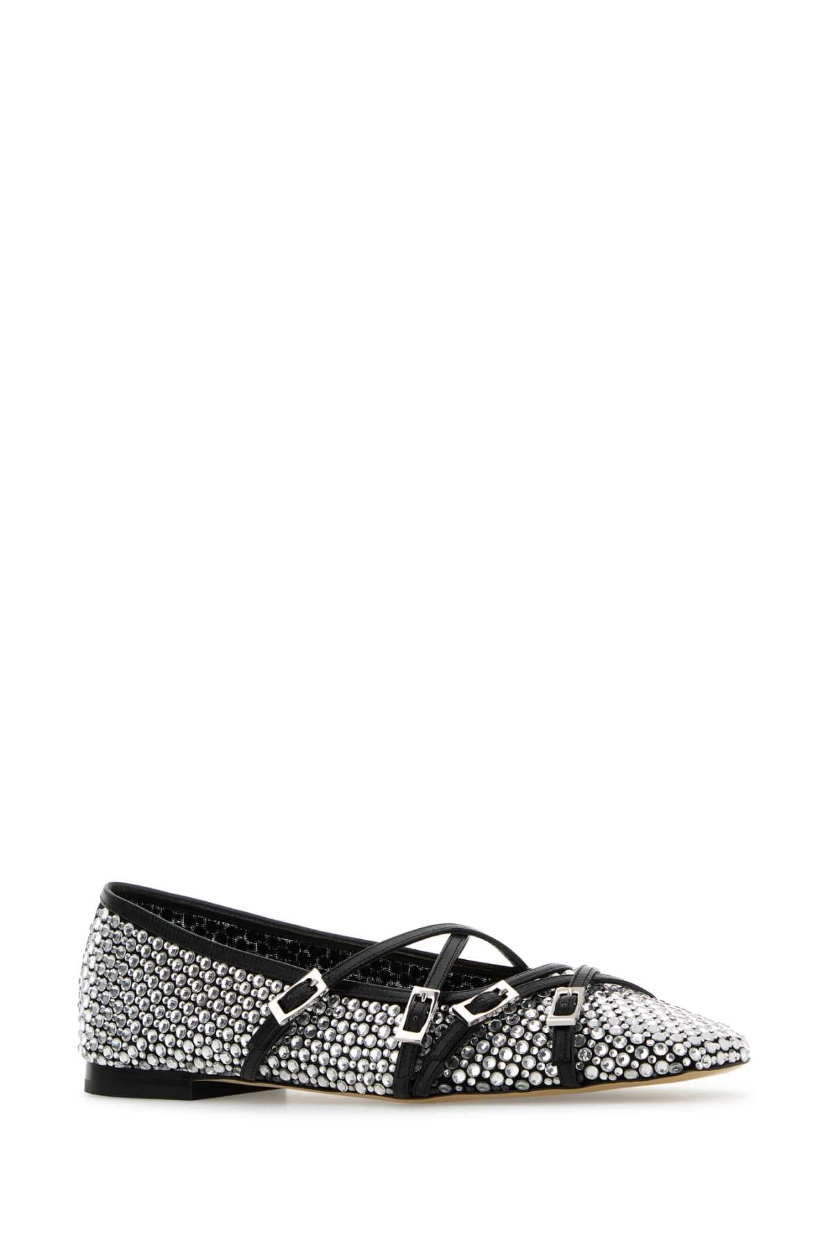 Embellished fabric ballerinas - мініатюра 2