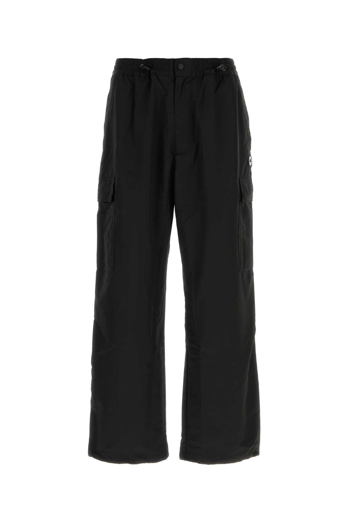 Black nylon blend cargo pant