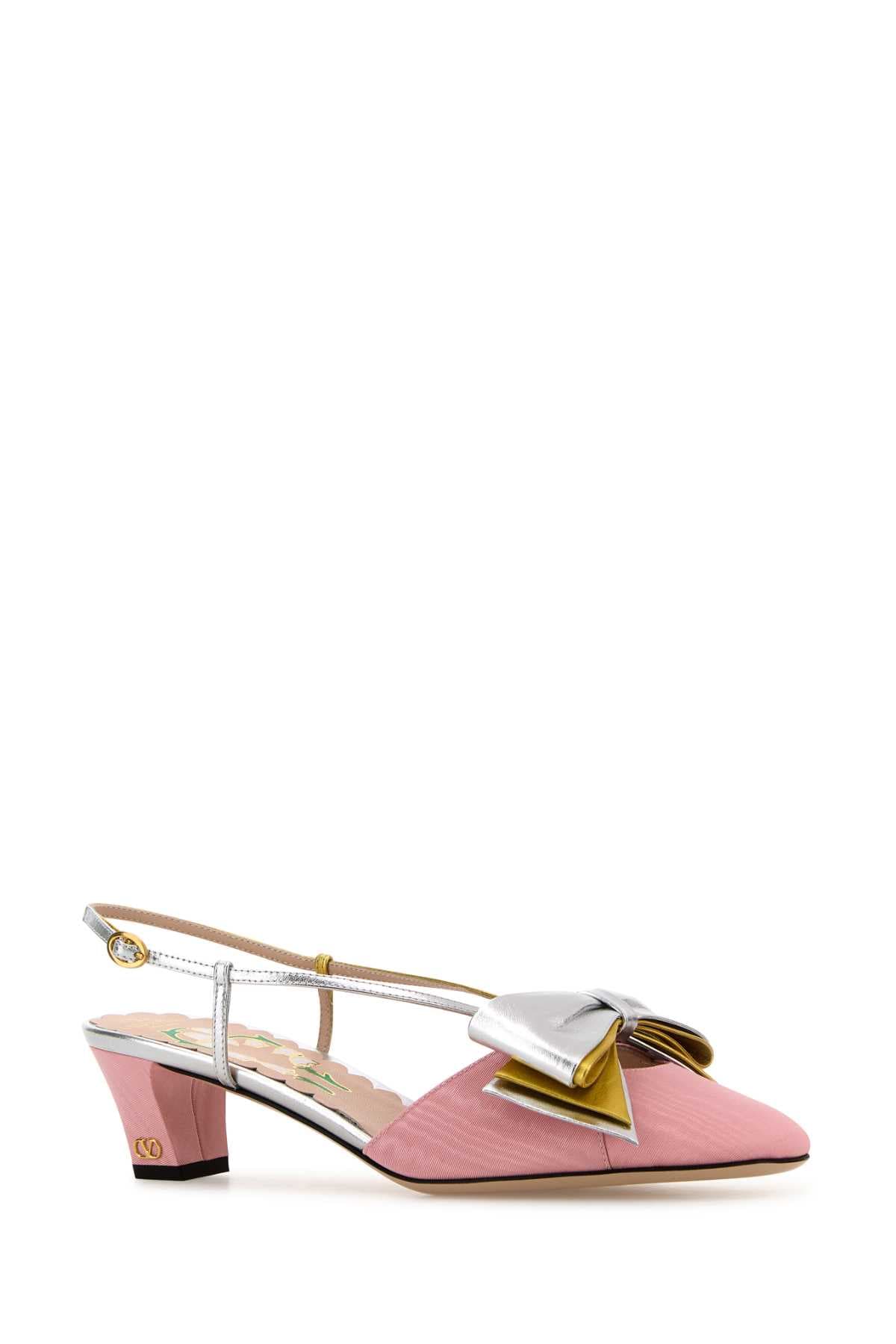 Pink fabric Bowow pumps - мініатюра 2