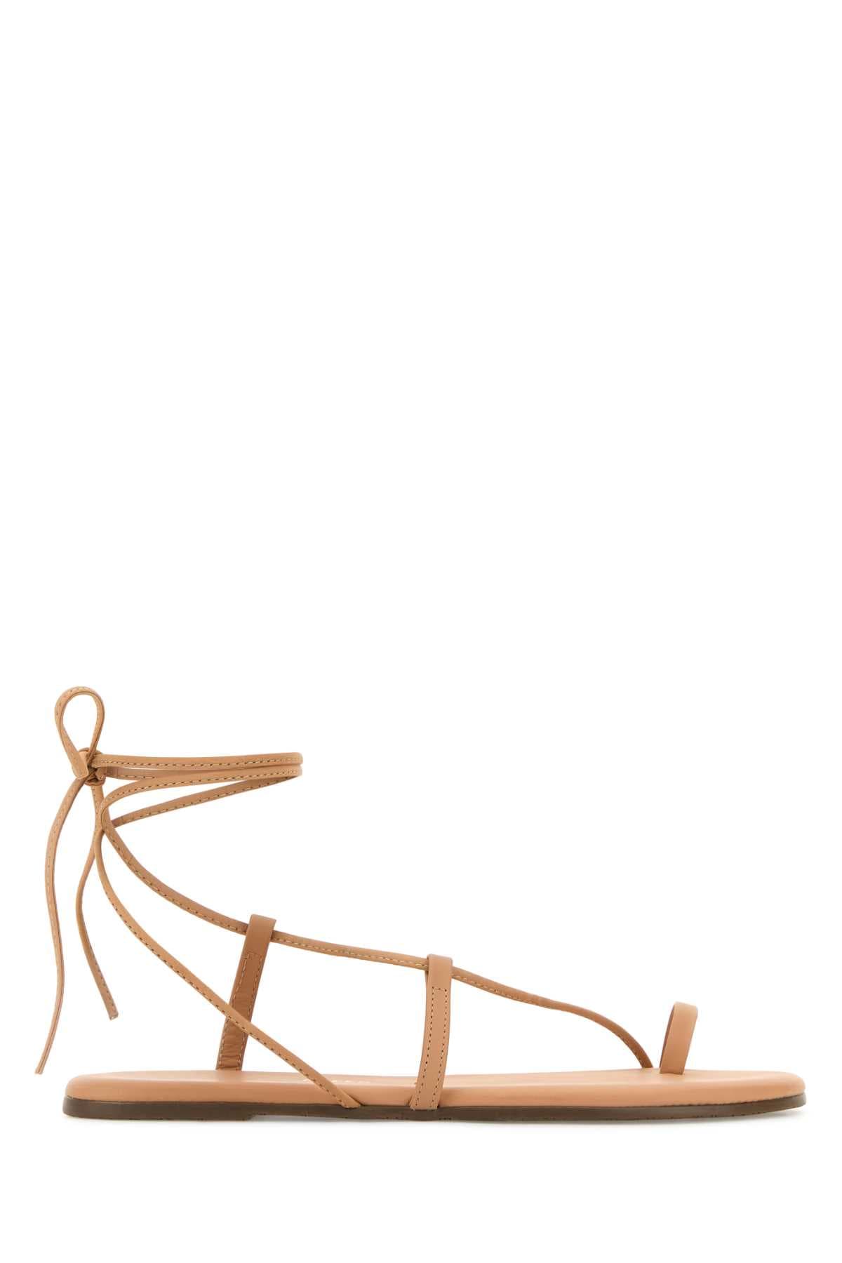 Skin pink leather Jo sandals