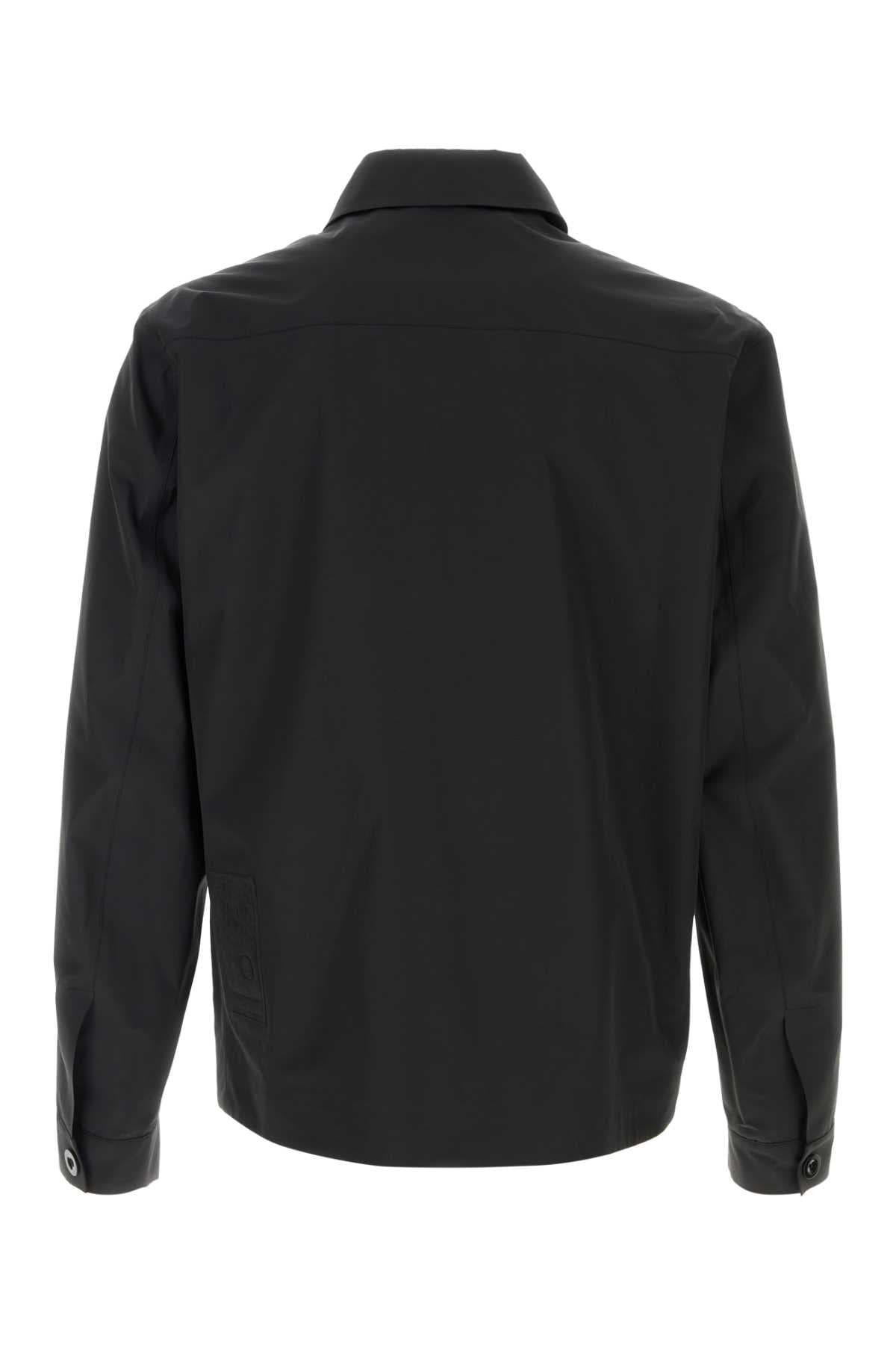 Black nylon blend Bonded shirt - мініатюра 2