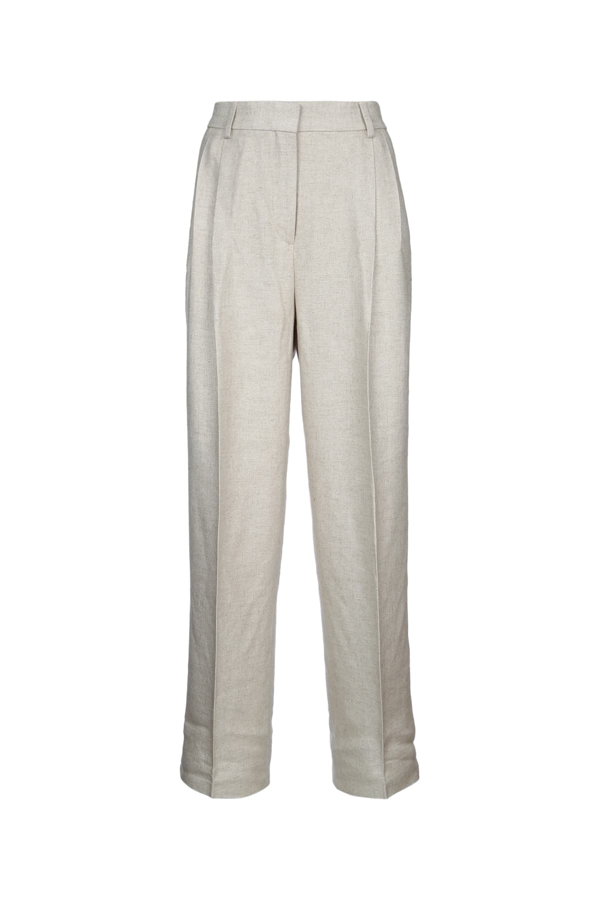 DOUBLE-PLEAT STRAIGHT TROUSERS