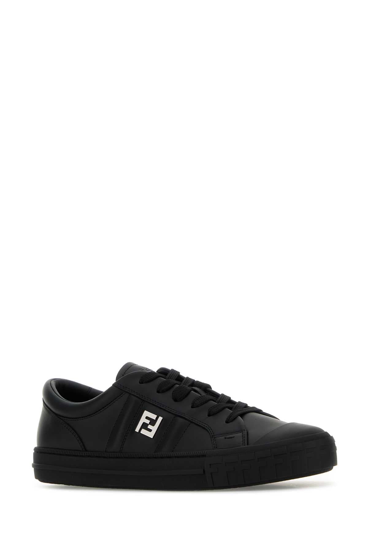 Black leather Domino sneakers - мініатюра 2