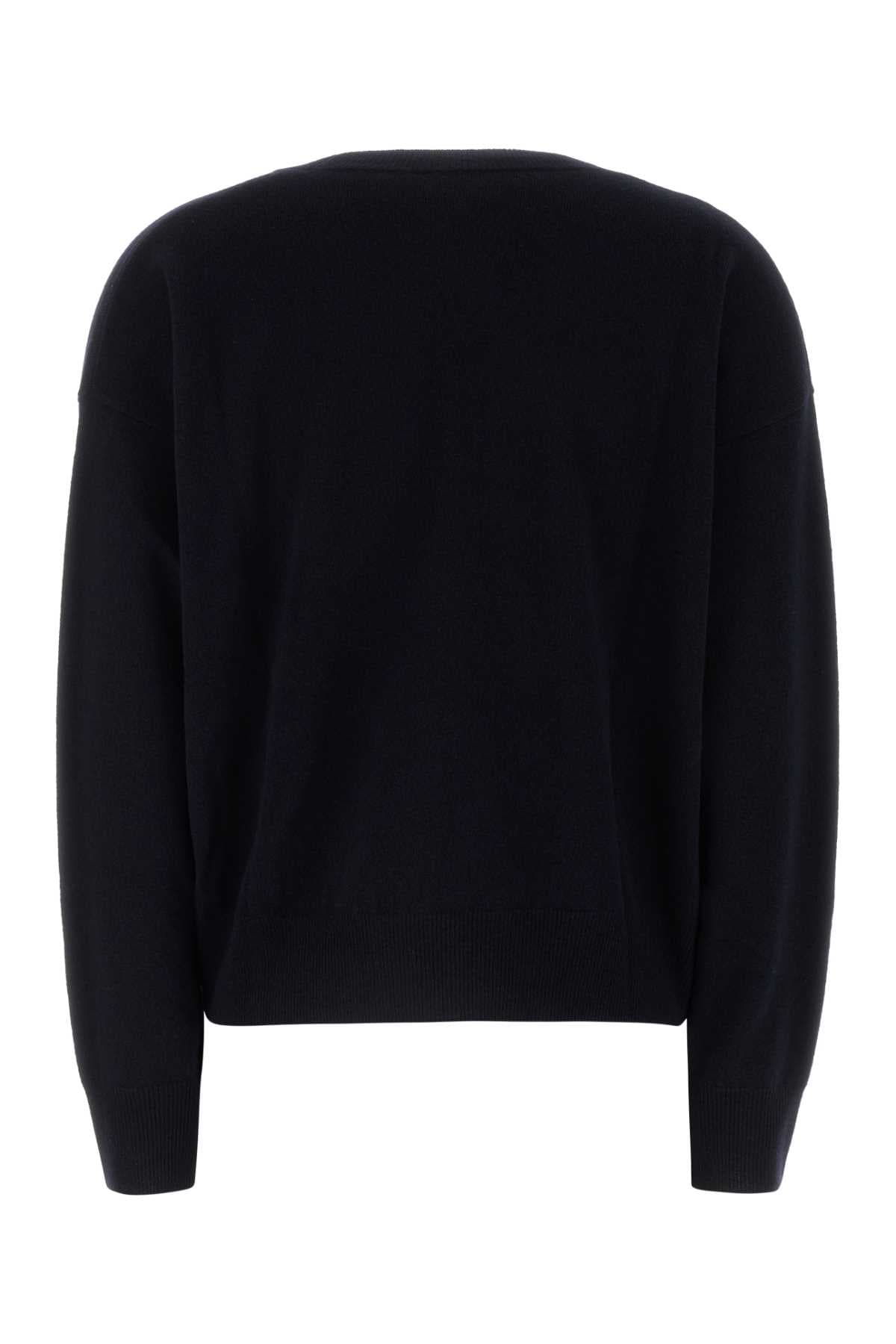 Midnight blue stretch wool blend sweater - мініатюра 2