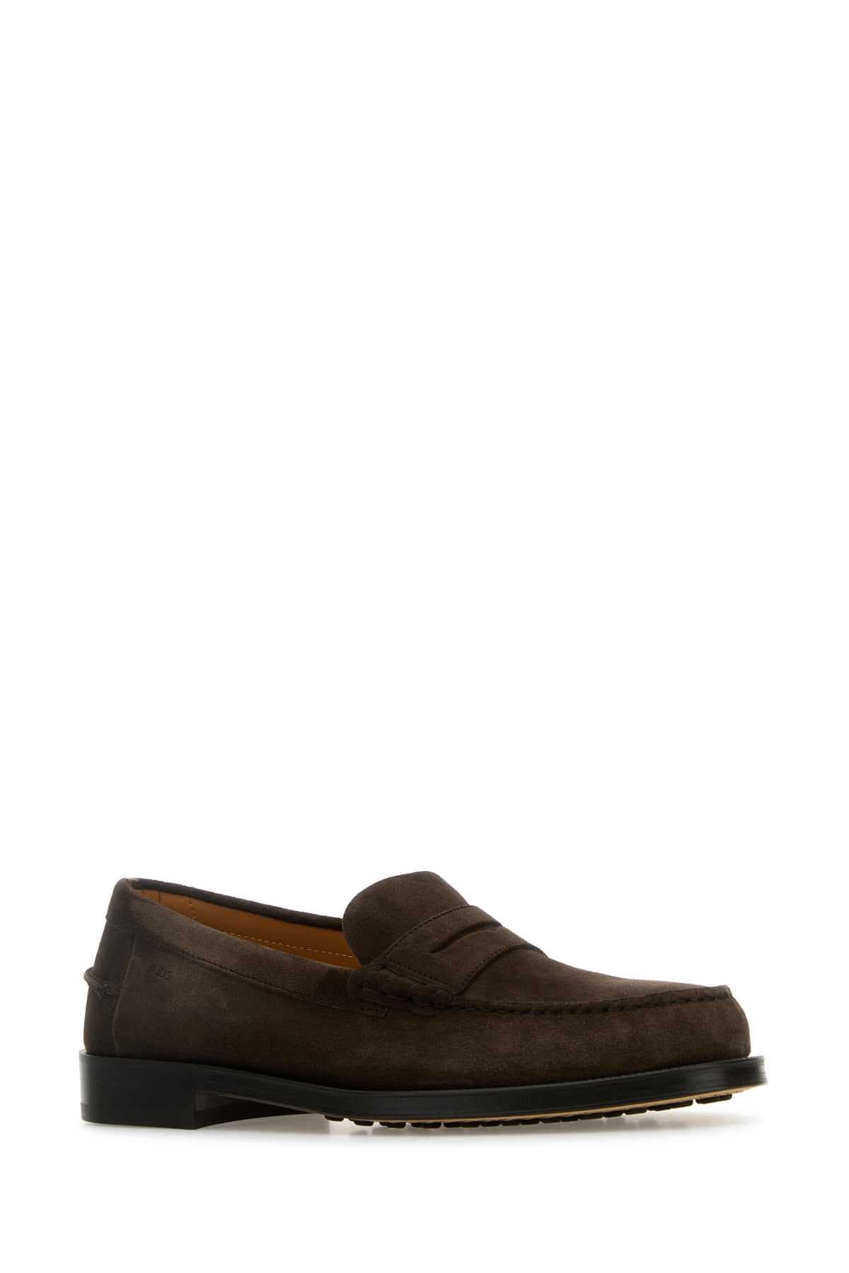 Dark brown suede loafers - мініатюра 2