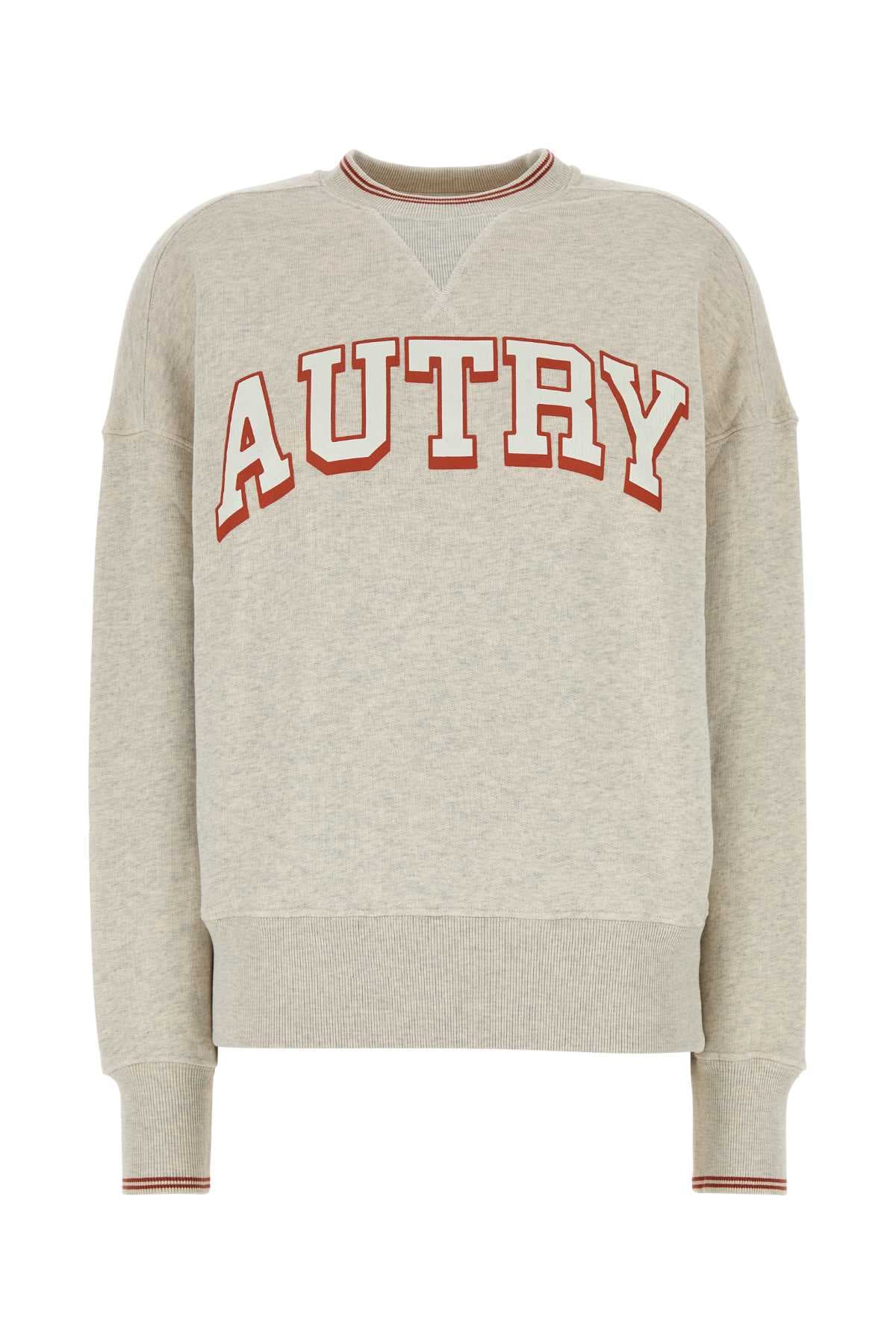 Melange light grey cotton Main Wom sweatshirt