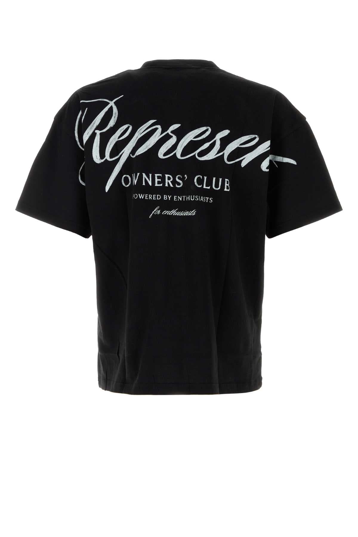 Black cotton t-shirt - мініатюра 2