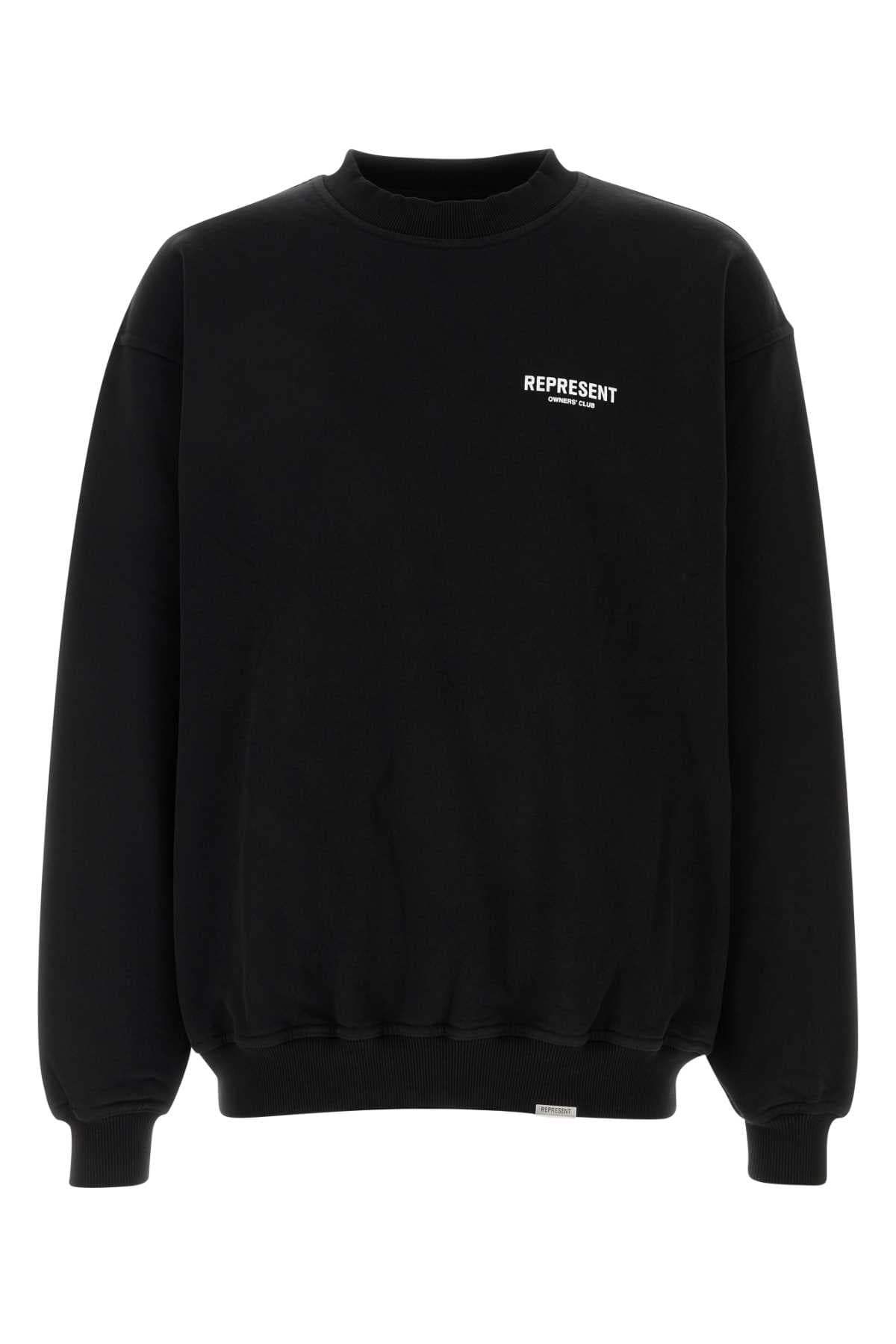 Black cotton Represent Owners Club sweatshirt