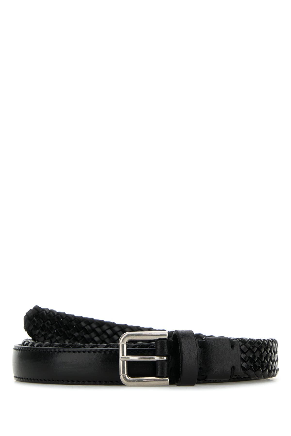 Black leather belt